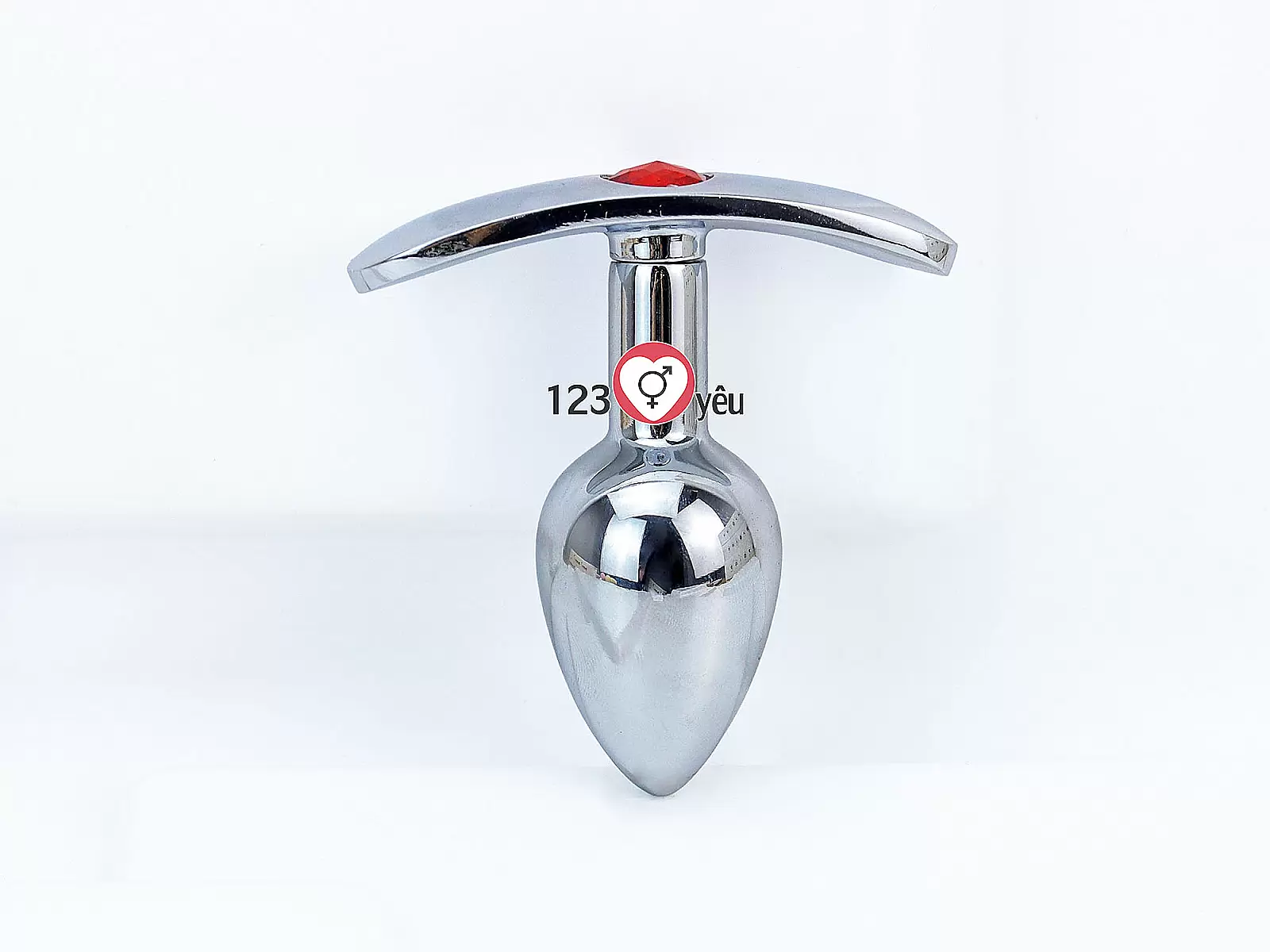 Dụng cụ kích thích hậu môn inox có tay cầm