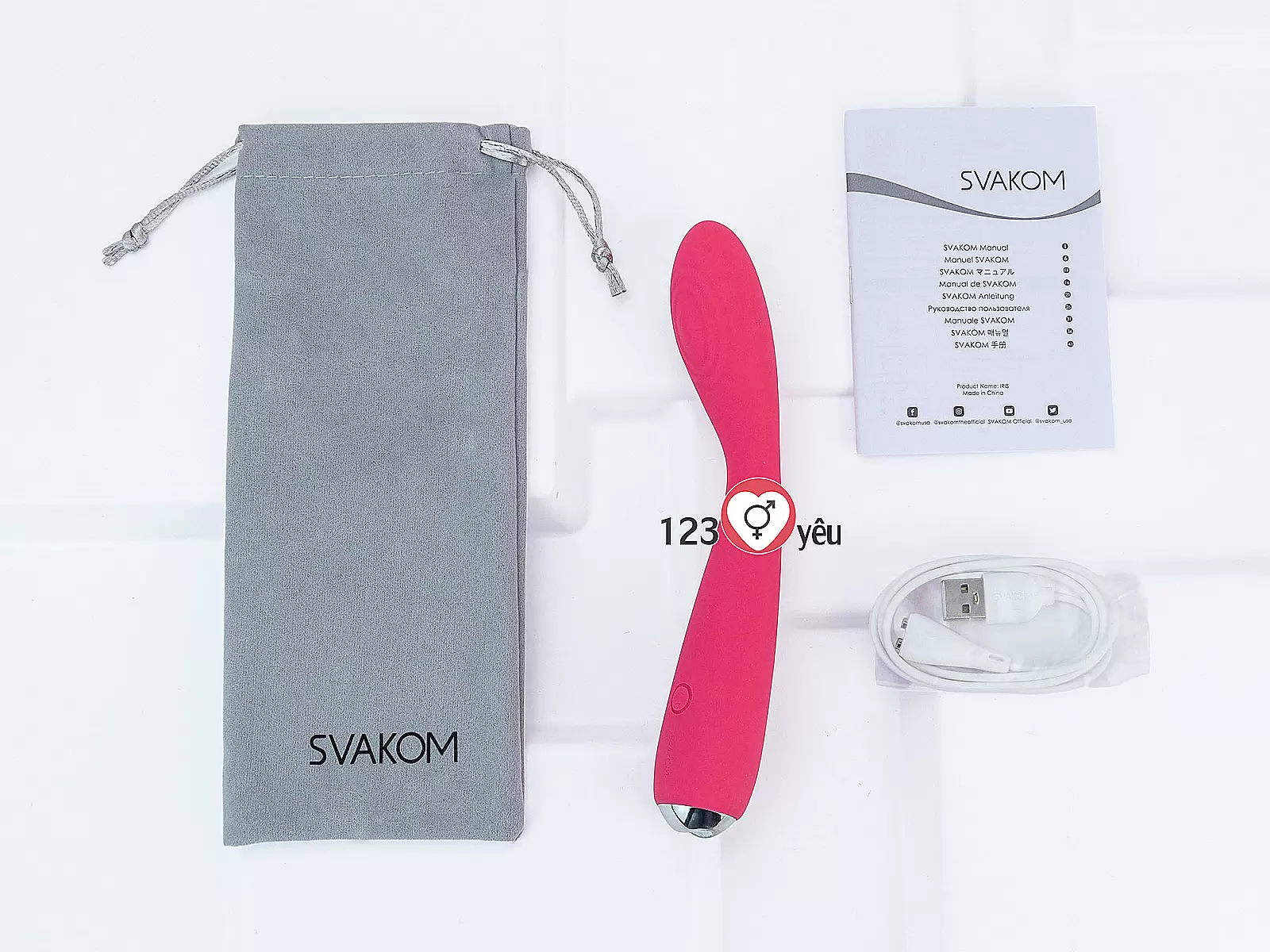 Máy massage ngón tay Svakom Iris 5 chế độ pin