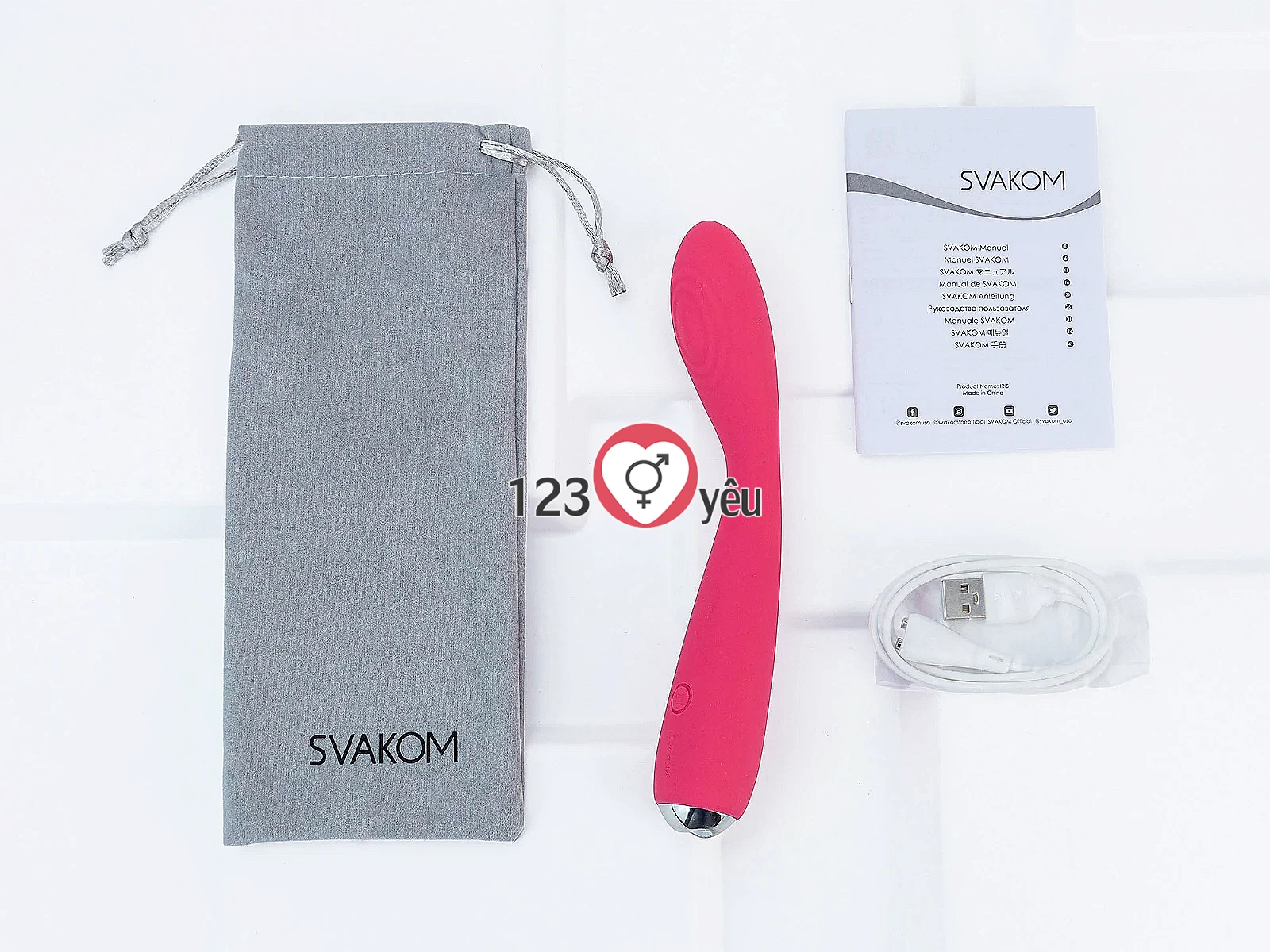 Máy massage ngón tay Svakom Iris 5 chế độ pin