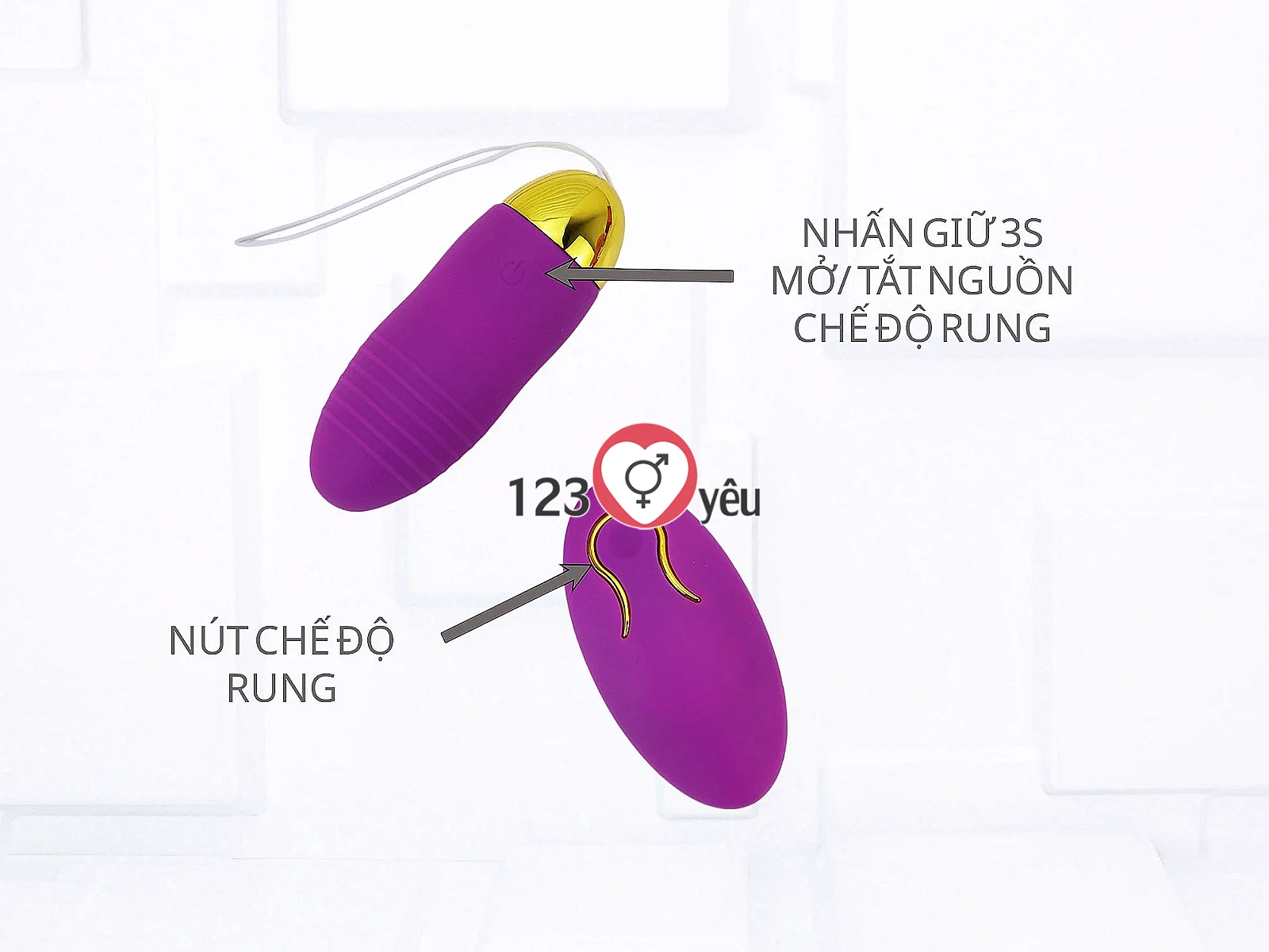 Trứng rung tình yêu pin sạc Safiman điều khiển từ xa không dây