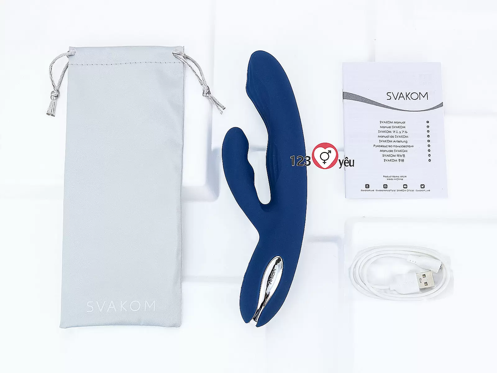 Máy mát xa điểm G Svakom Aylin rung bi xoay chuẩn USA