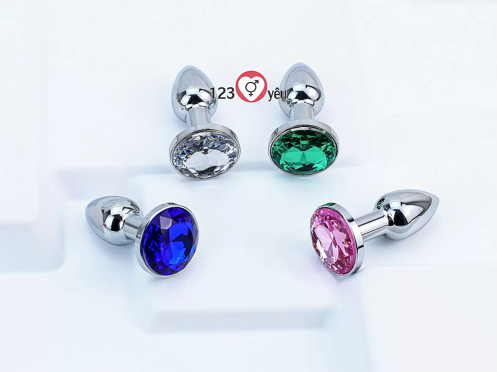 Sextoy kích hậu Inox mini có đế nhiều màu sắc