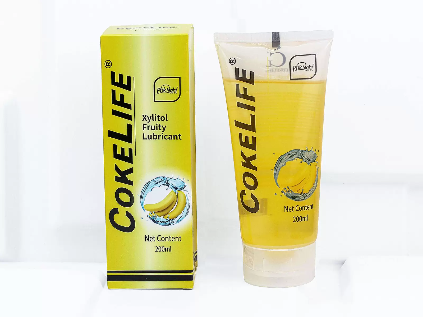 Gel b&ocirc;i trơn hương chuối COKELIFE Xylitol Fruity Lubricant 200ml