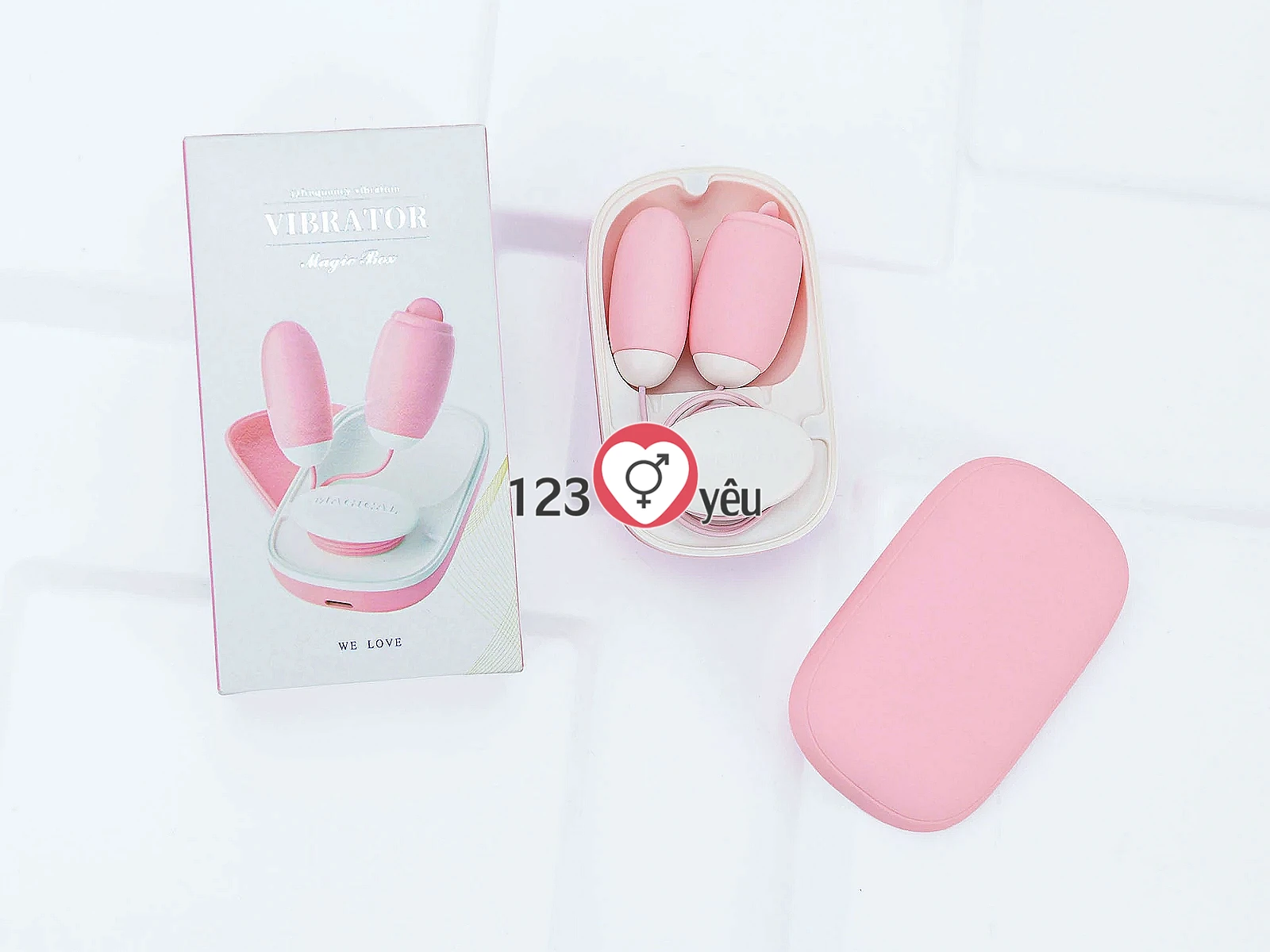 Trứng rung Vibrator Magic Box – 2 đầu trứng & lưỡi liếm