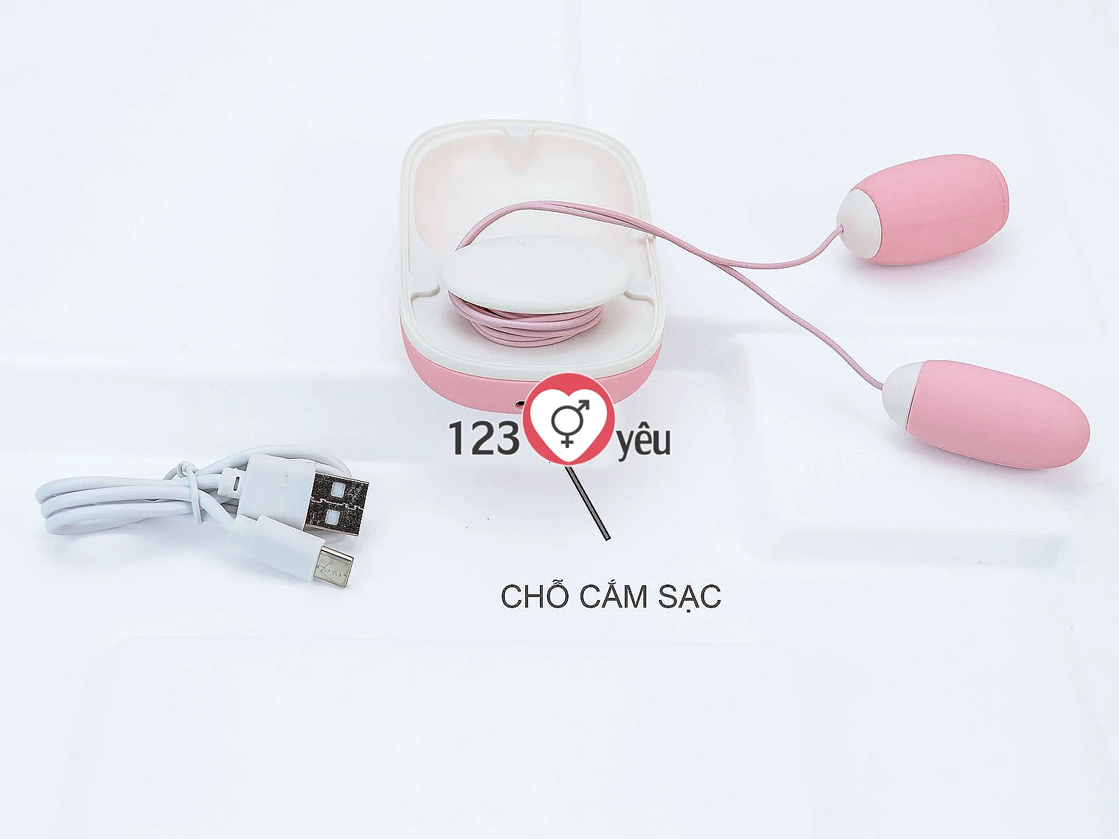 Trứng rung Vibrator Magic Box – 2 đầu trứng & lưỡi liếm