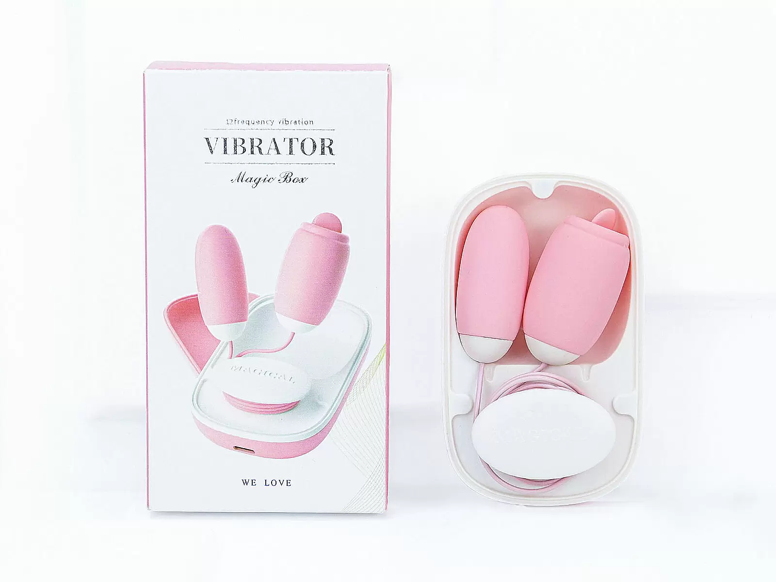 Trứng rung Vibrator Magic Box – 2 đầu trứng & lưỡi liếm
