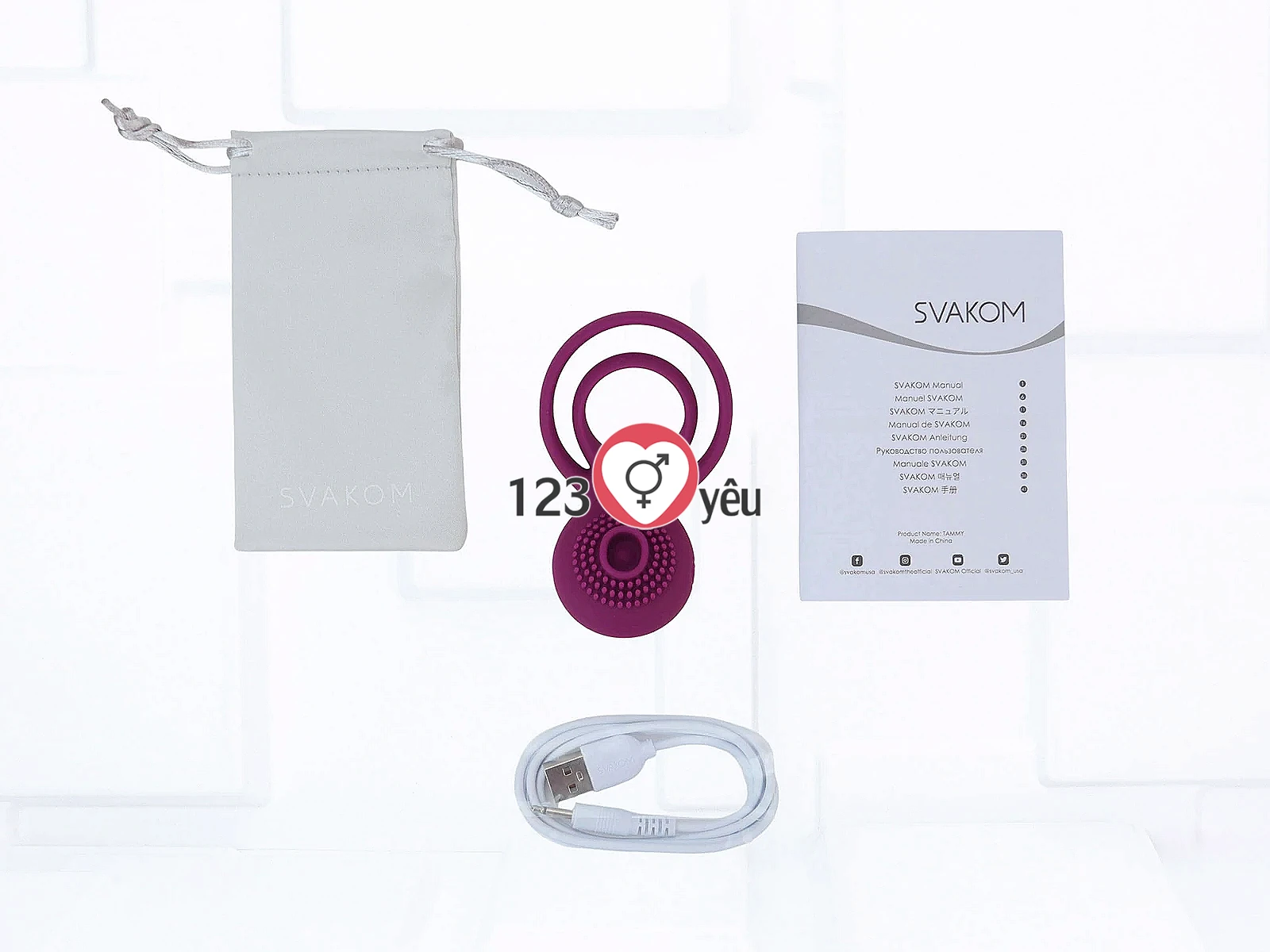 Vòng rung tình yêu Svakom Tammy 5 chế độ rung pin sạc hàng USA
