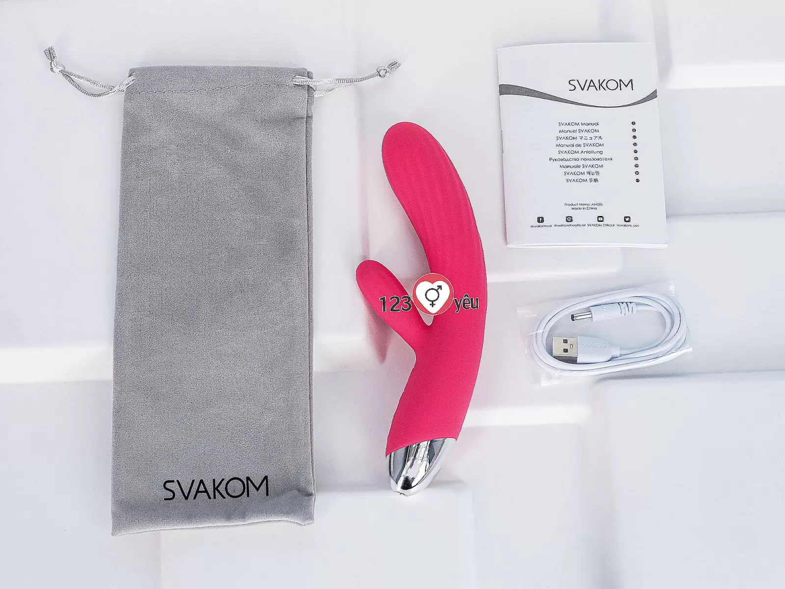 Máy mát xa điểm G cao cấp 7 chế độ rung Svakom Angel sưởi ấm