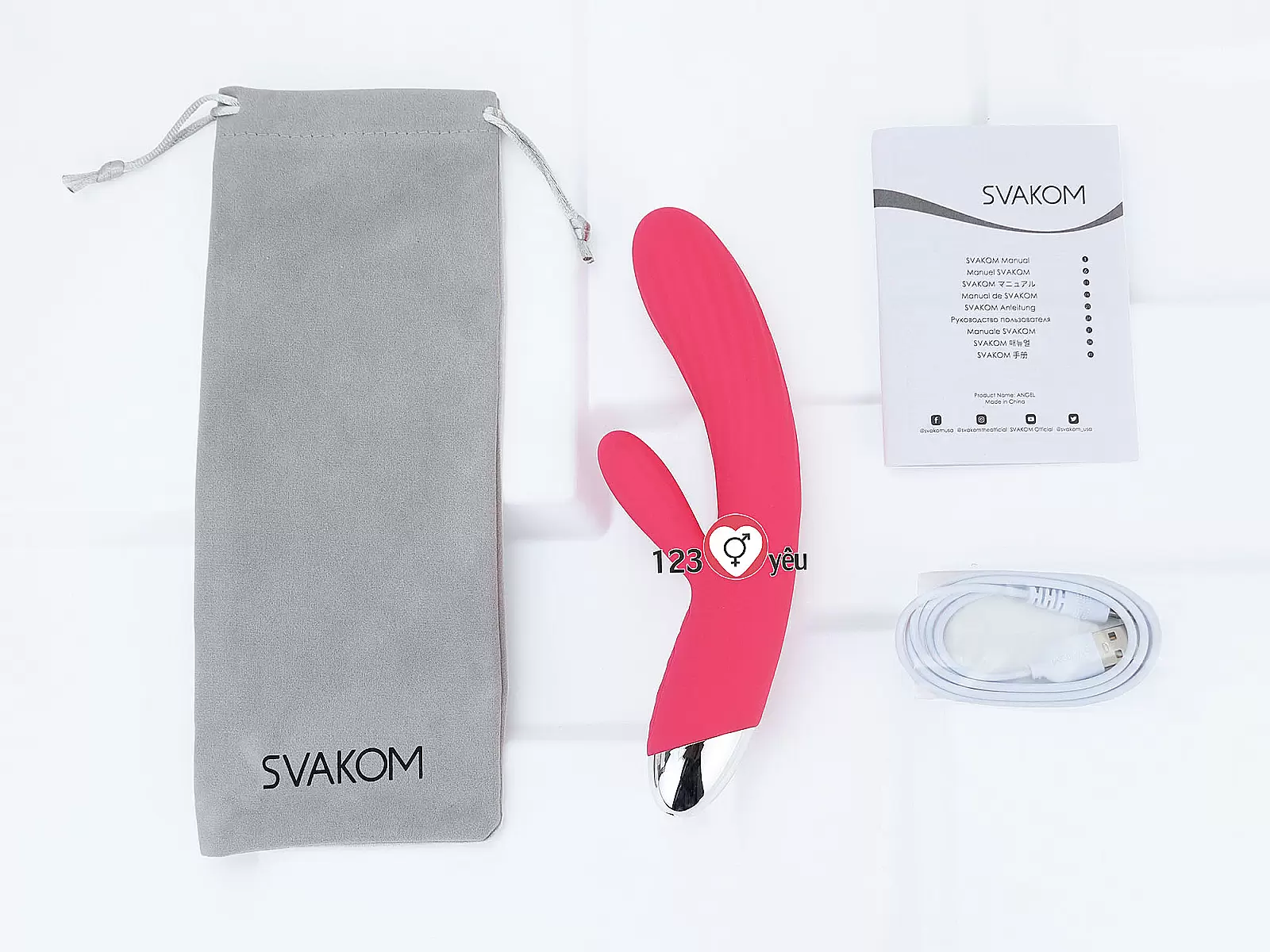 Máy mát xa điểm G cao cấp 7 chế độ rung Svakom Angel sưởi ấm