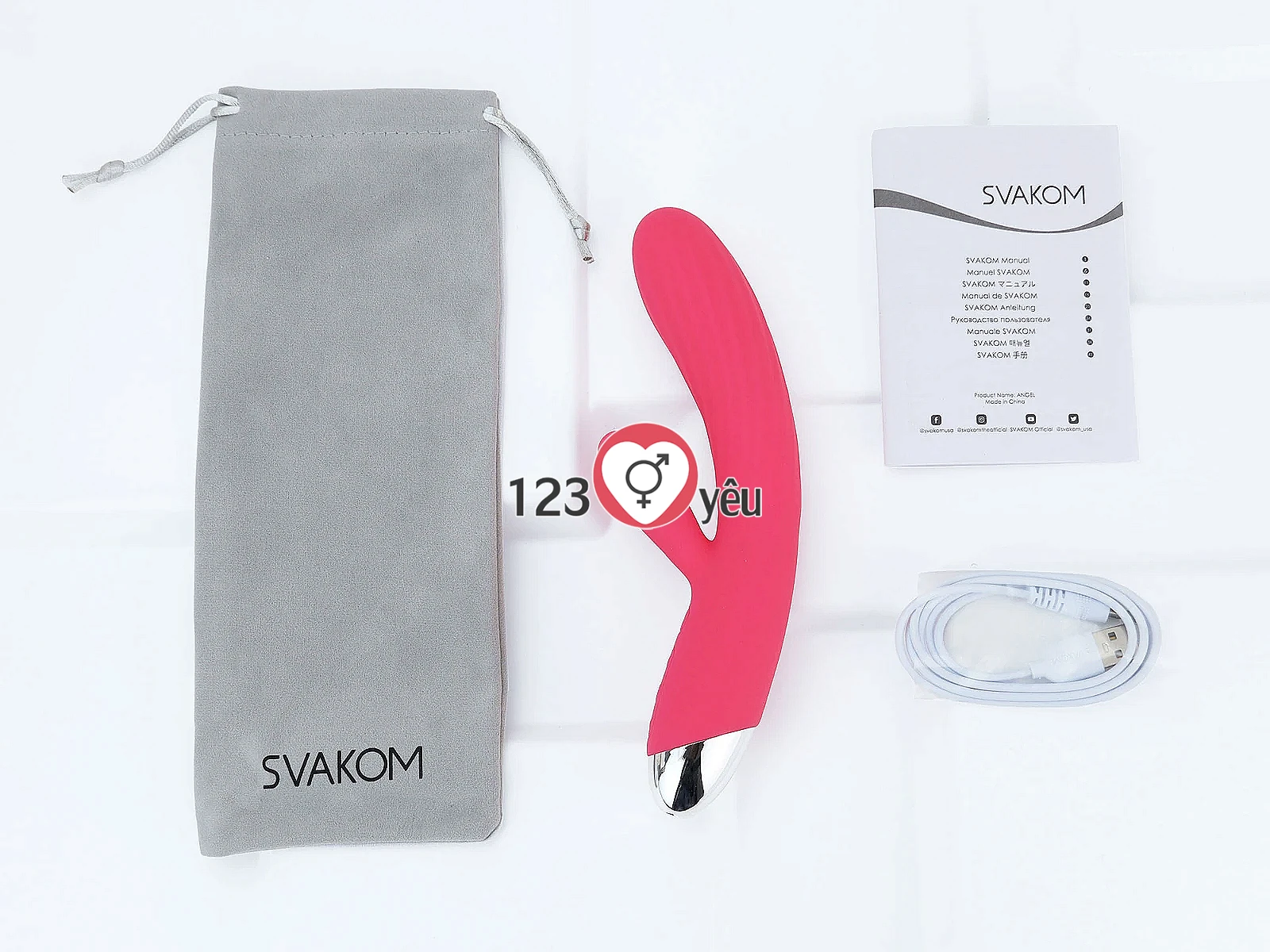 Máy mát xa điểm G cao cấp 5 chế độ rung Svakom Angel sưởi ấm