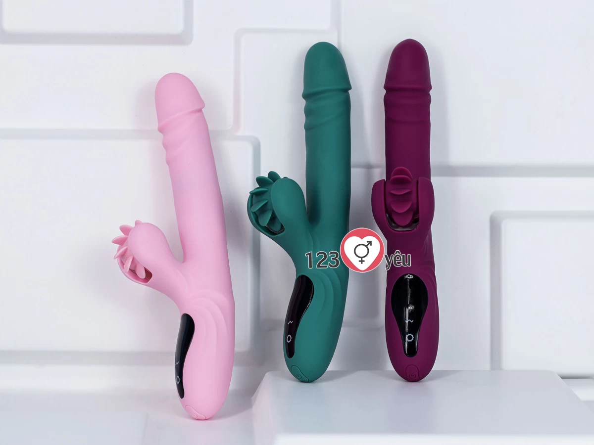 Máy massage Yeain Vibrators rung thụt có lưỡi liếm cảm ứng