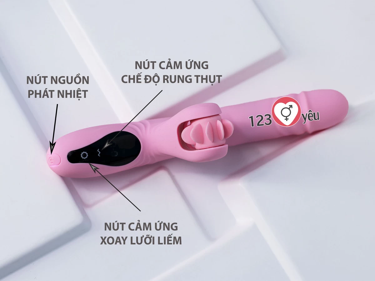 Máy massage Yeain Vibrators rung thụt có lưỡi liếm cảm ứng