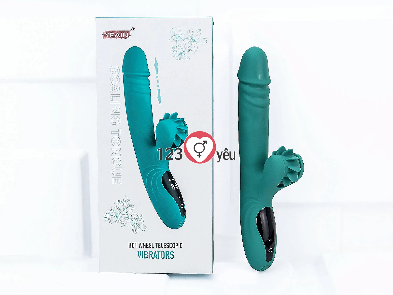 Máy massage Yeain Vibrators xoay – thụt – rung – liếm – sưởi ấm cảm ứng