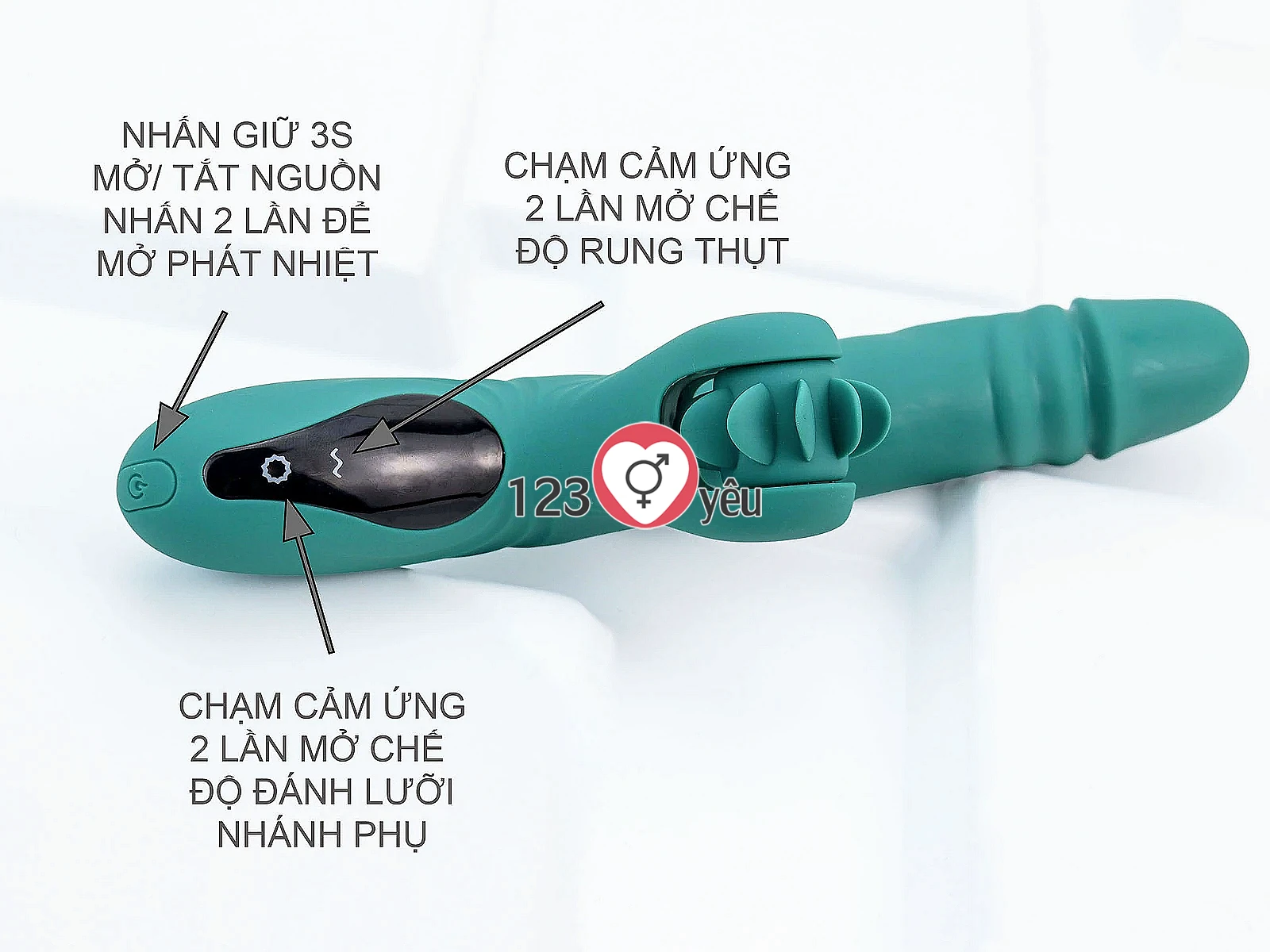 Máy massage Yeain Vibrators xoay – thụt – rung – liếm – sưởi ấm cảm ứng