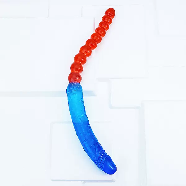 Dương vật giả 2 đầu dương vật và kích hậu xanh đỏ