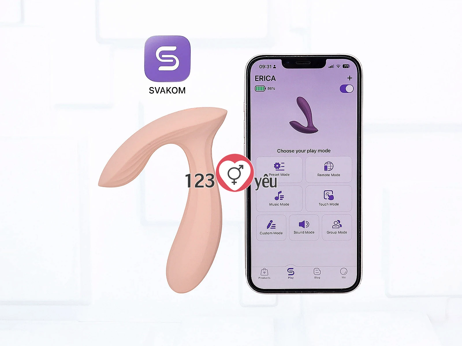 Máy mát xa kích hậu Svakom Erica điều khiển bằng App
