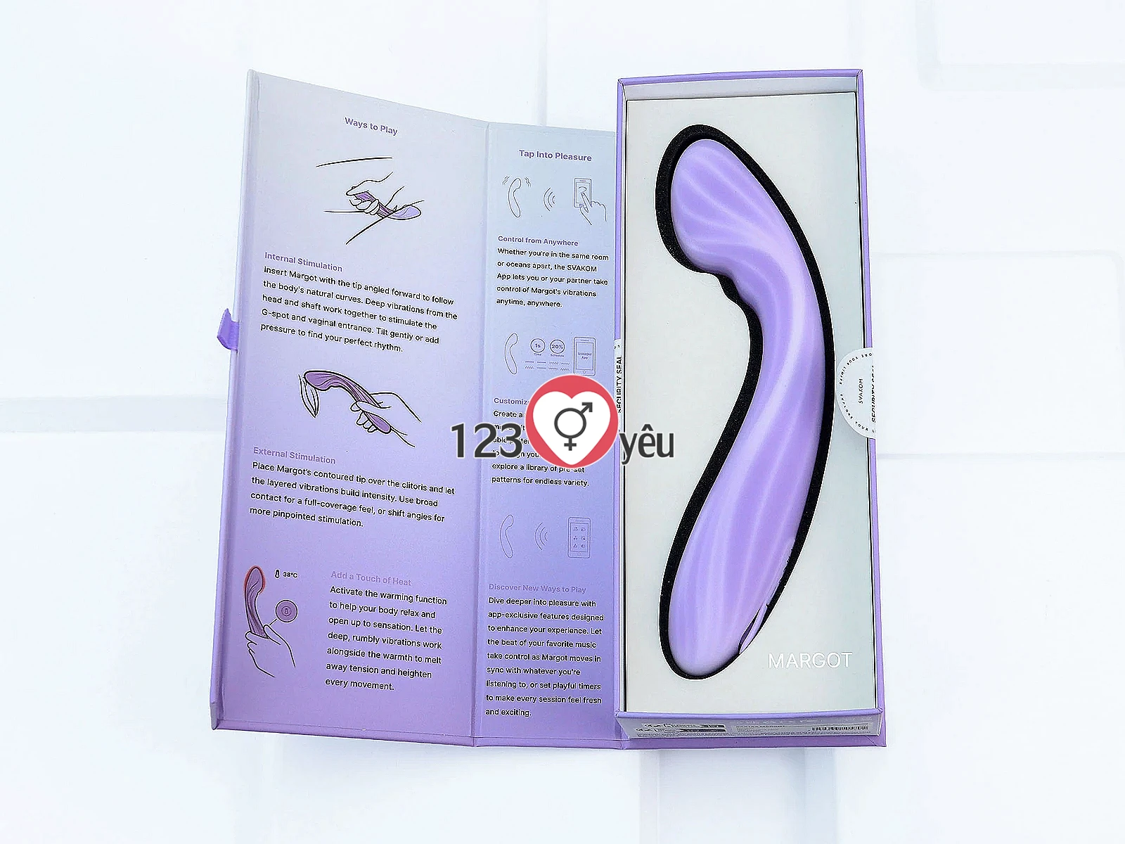 Máy massage Svakom Margot nhiều chế độ rung kết nối từ xa qua App điện thoại