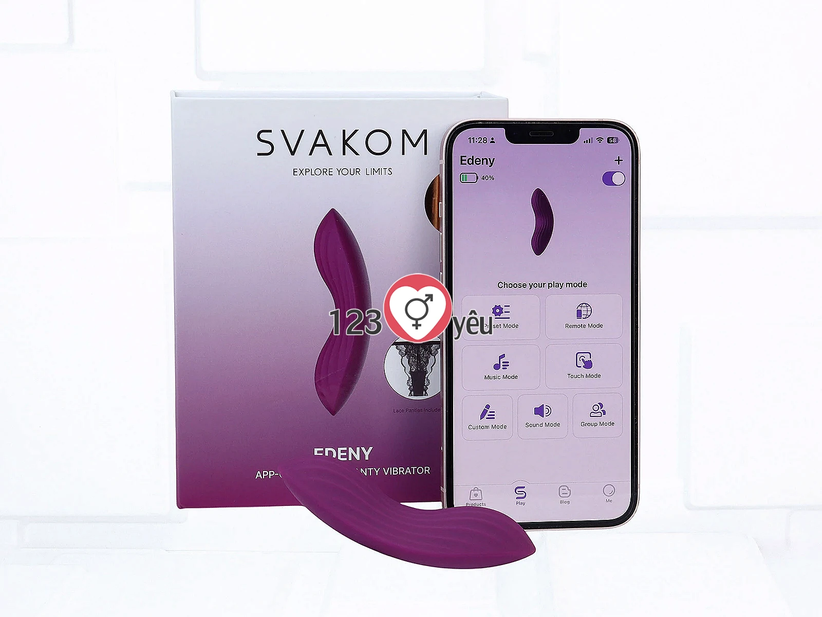 Lưỡi liếm âm đạo Svakom Edeny siêu mềm điều khiển qua app, có quần lót