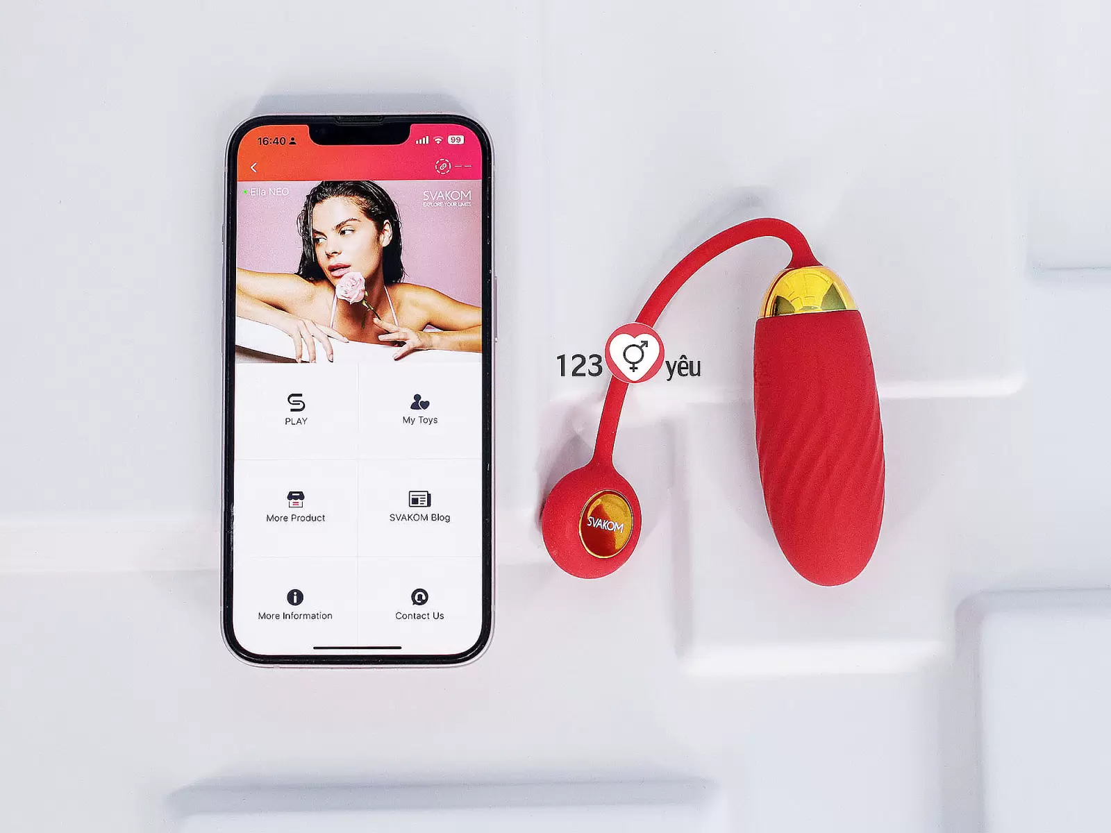 Trứng rung tình yêu Svakom Ella Neo điều khiển Smartphone