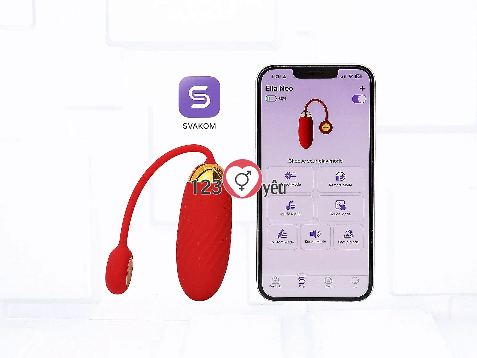 Trứng rung tình yêu Svakom Ella Neo điều khiển Smartphone