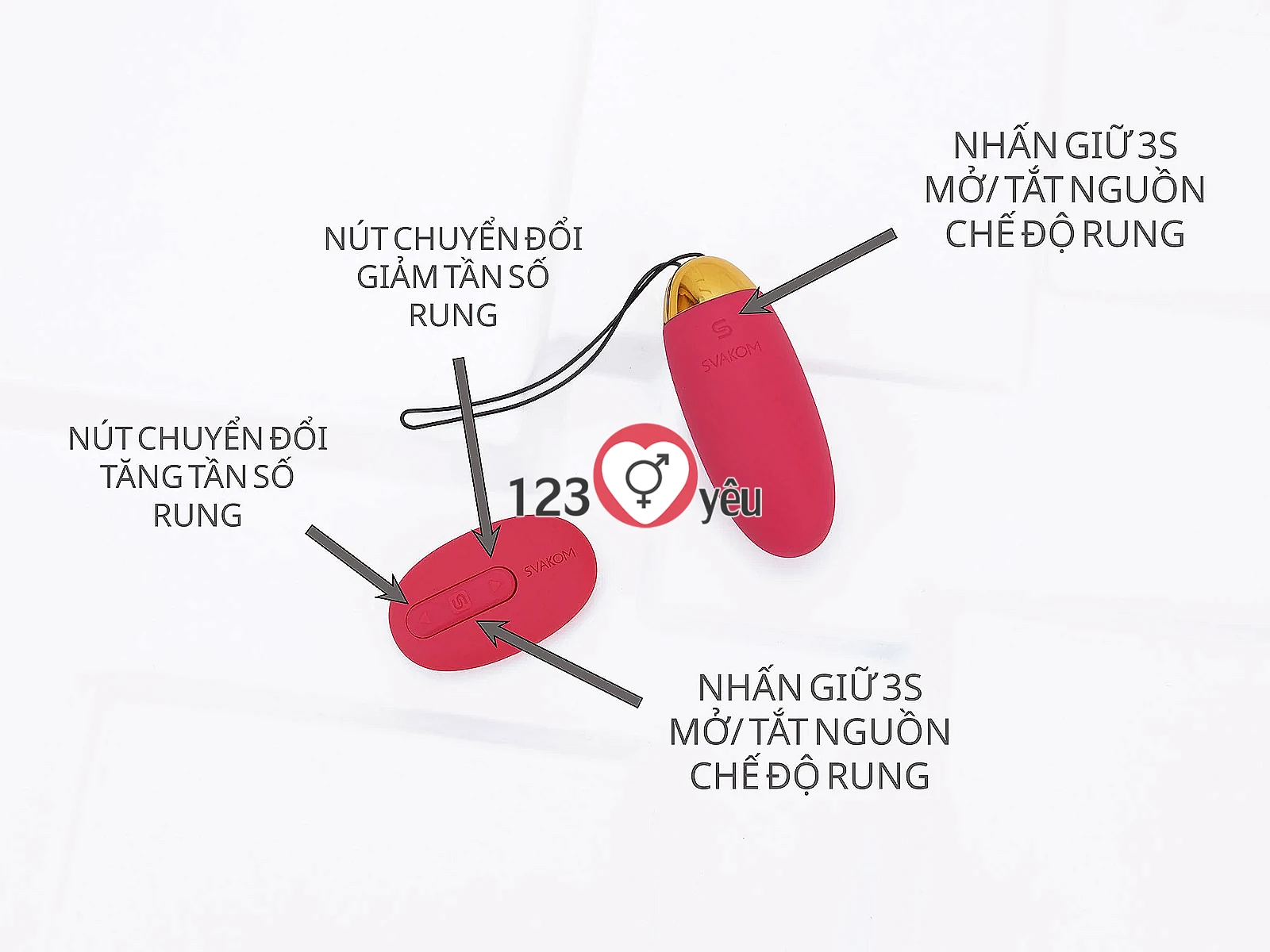 Trứng rung Svakom ELVA 5 chế độ rung điều khiển từ xa