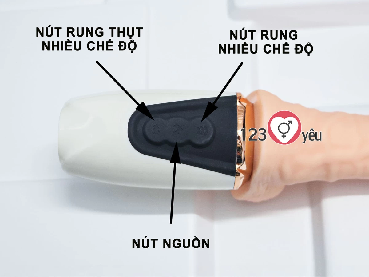 Dương vật giả rung, thụt, phát nhiệt Dibe nhiều chế độ siêu mềm giống thật