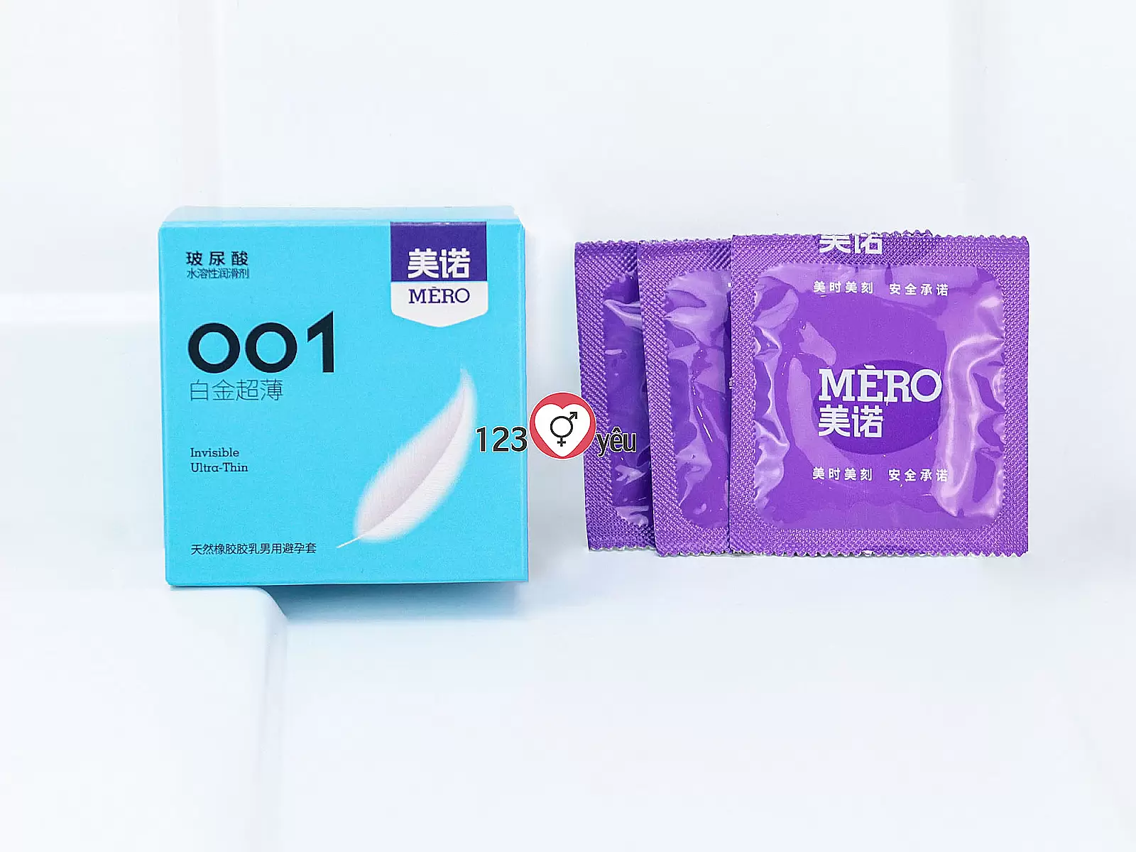 Bao cao su MERO 001 Invisible Ultra-Thin siêu mỏng, cảm giác chân thật tối đa