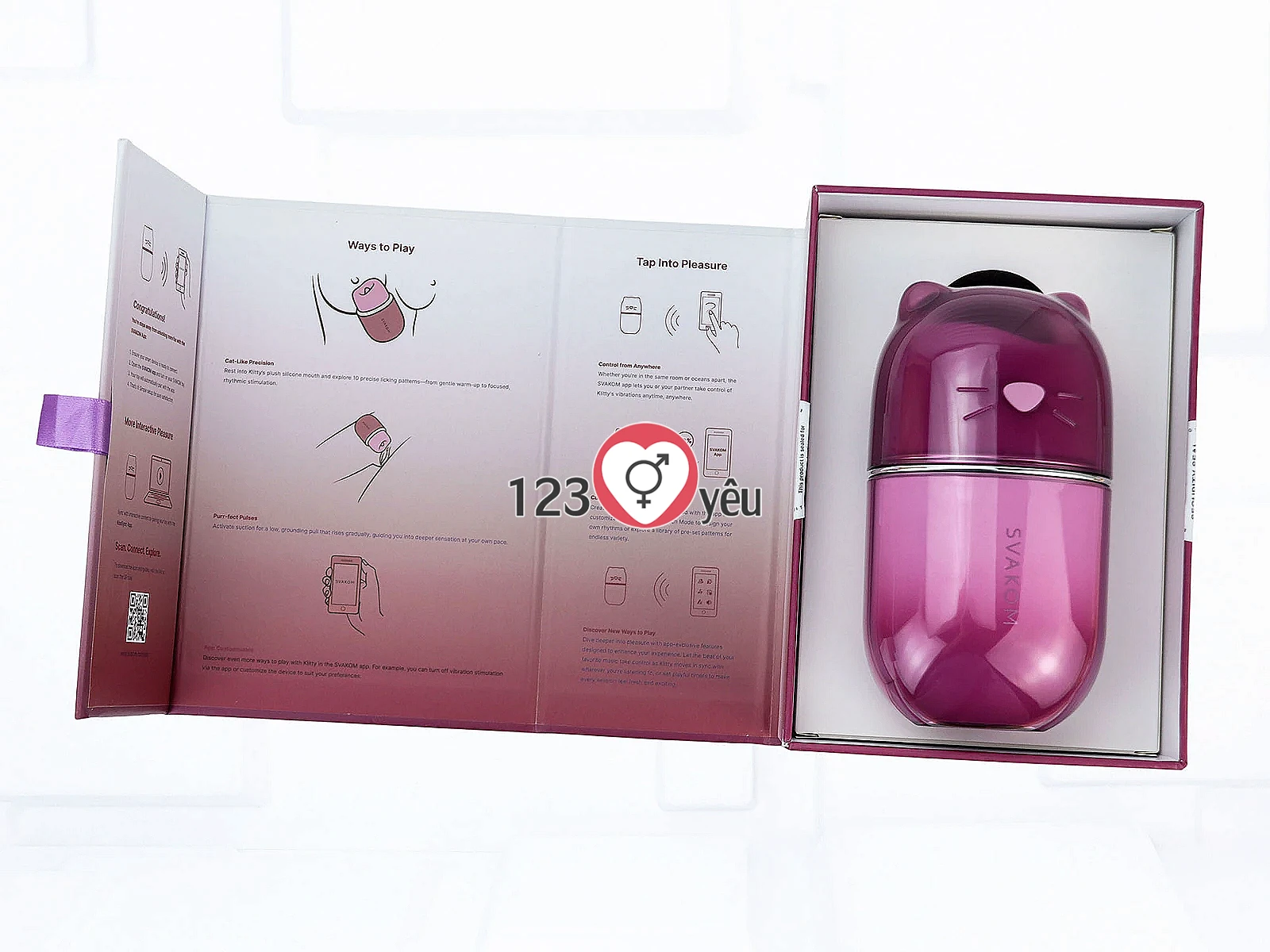 Máy liếm hút SVAKOM Klitty 2 trong 1 điều khiển qua App