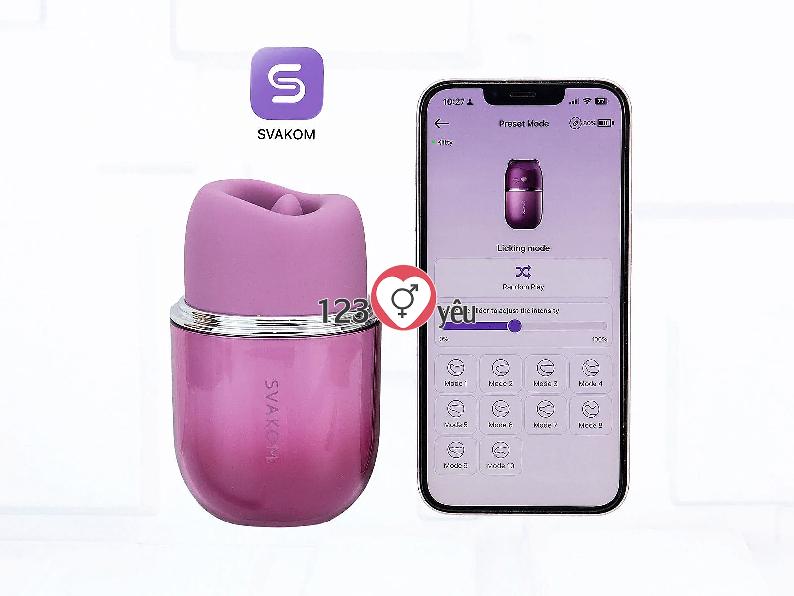 Máy liếm hút SVAKOM Klitty 2 trong 1 điều khiển qua App