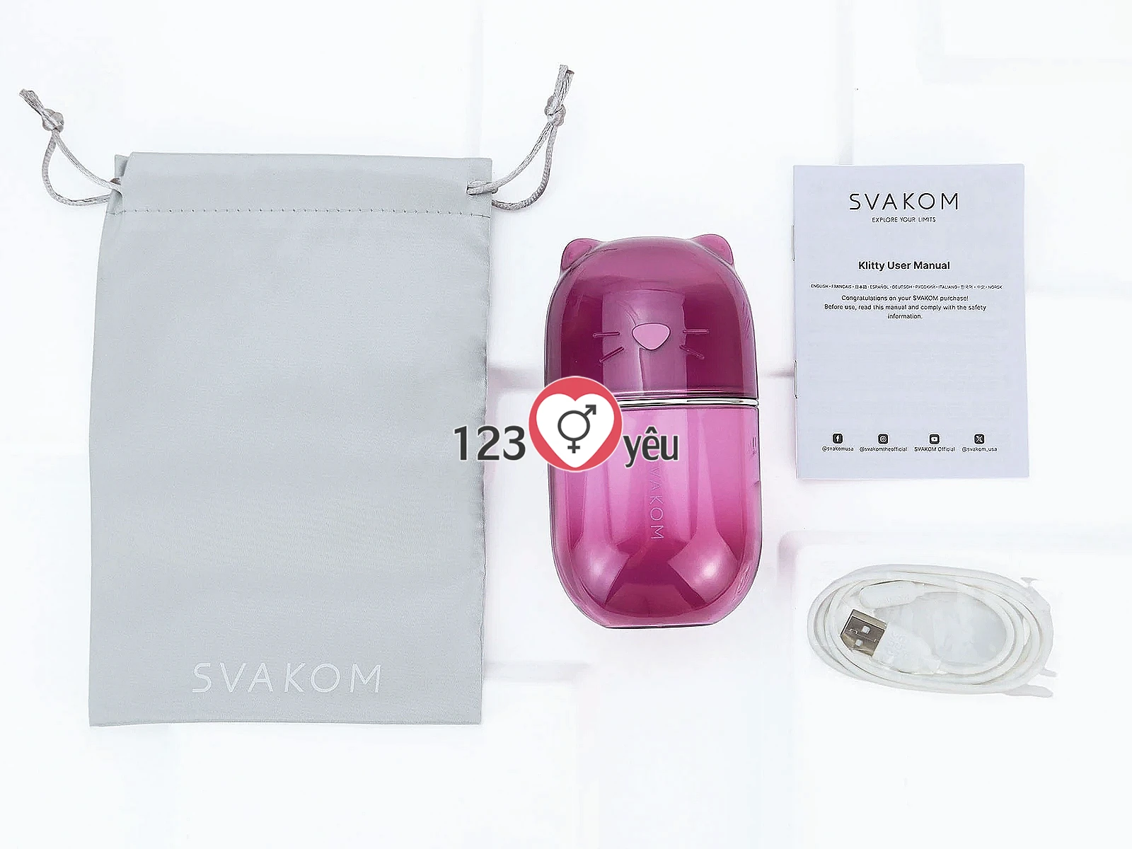Máy liếm hút SVAKOM Klitty 2 trong 1 điều khiển qua App