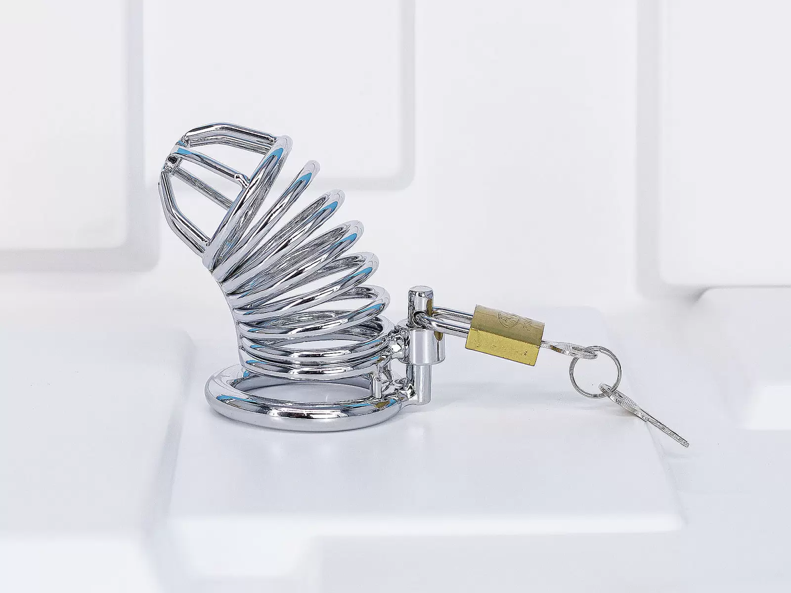 Dụng cụ bạo dâm khóa dương vật inox