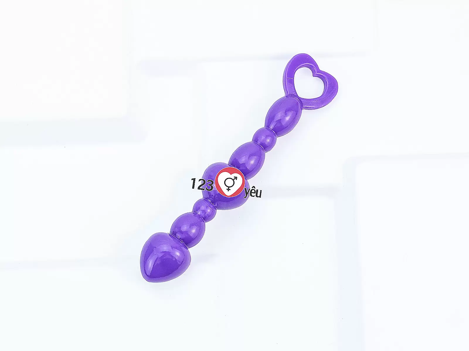 Đồ chơi kích hậu silicon trái tim Anal Beads