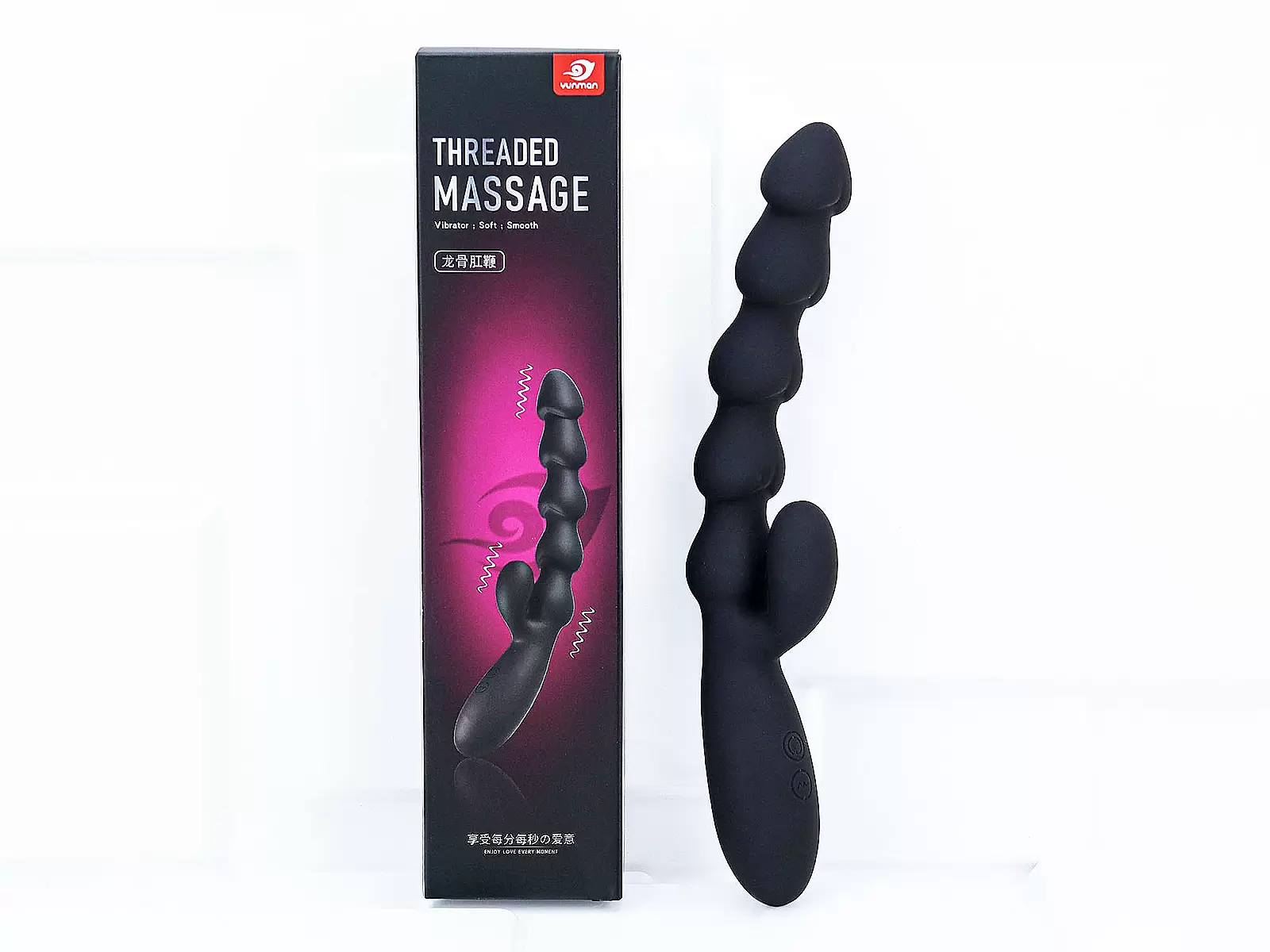 Máy rung massage Threaded hậu môn 2 nhánh pin sạc