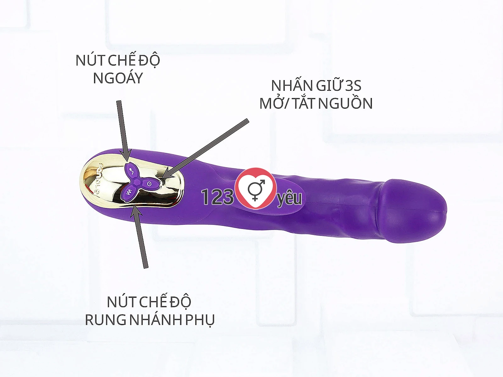 Dương vật giả đa năng Charlotte ngoáy có nhánh