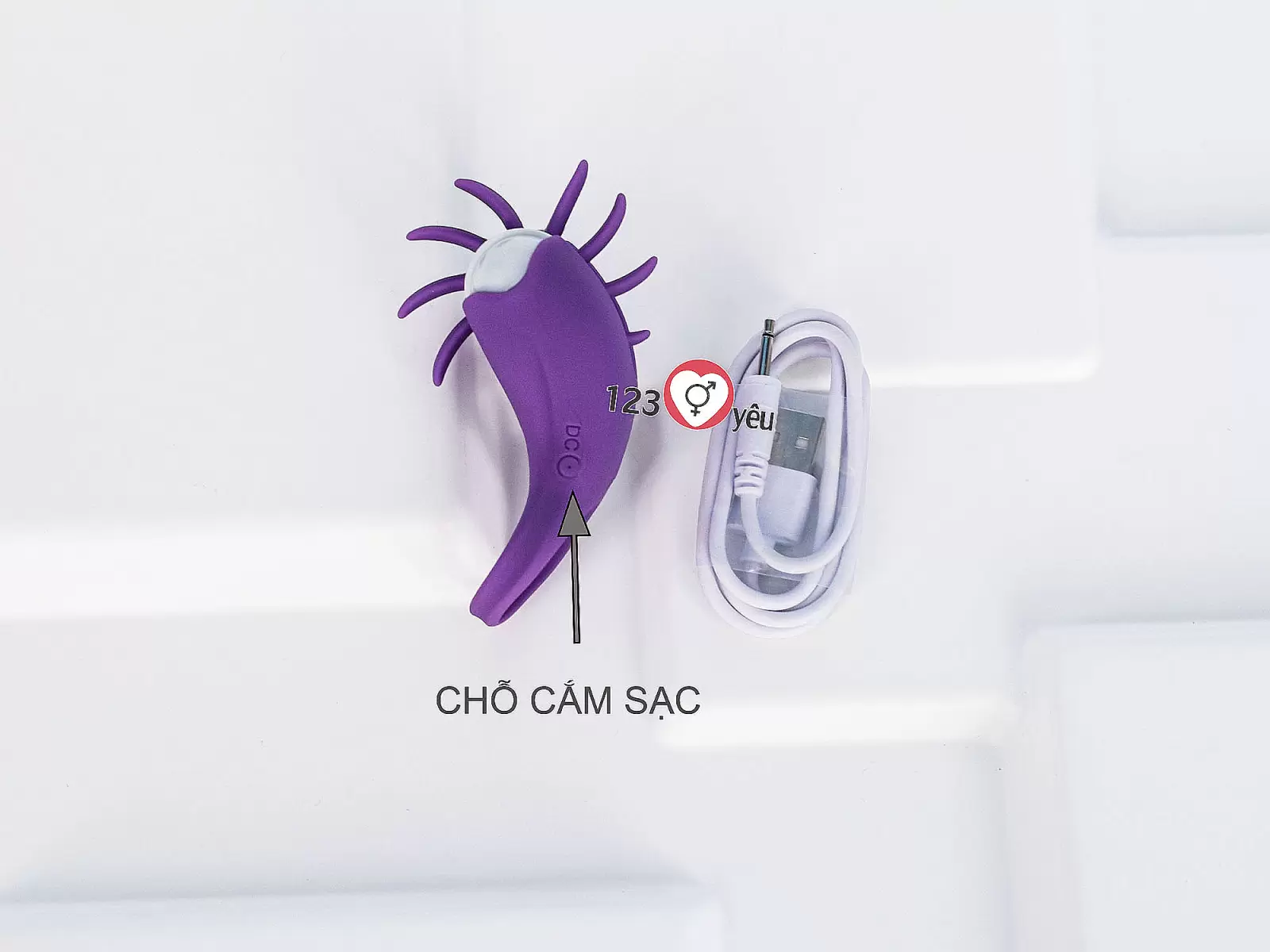 Vòng đeo dương vật lưỡi xoay CHI rung 10 chế độ