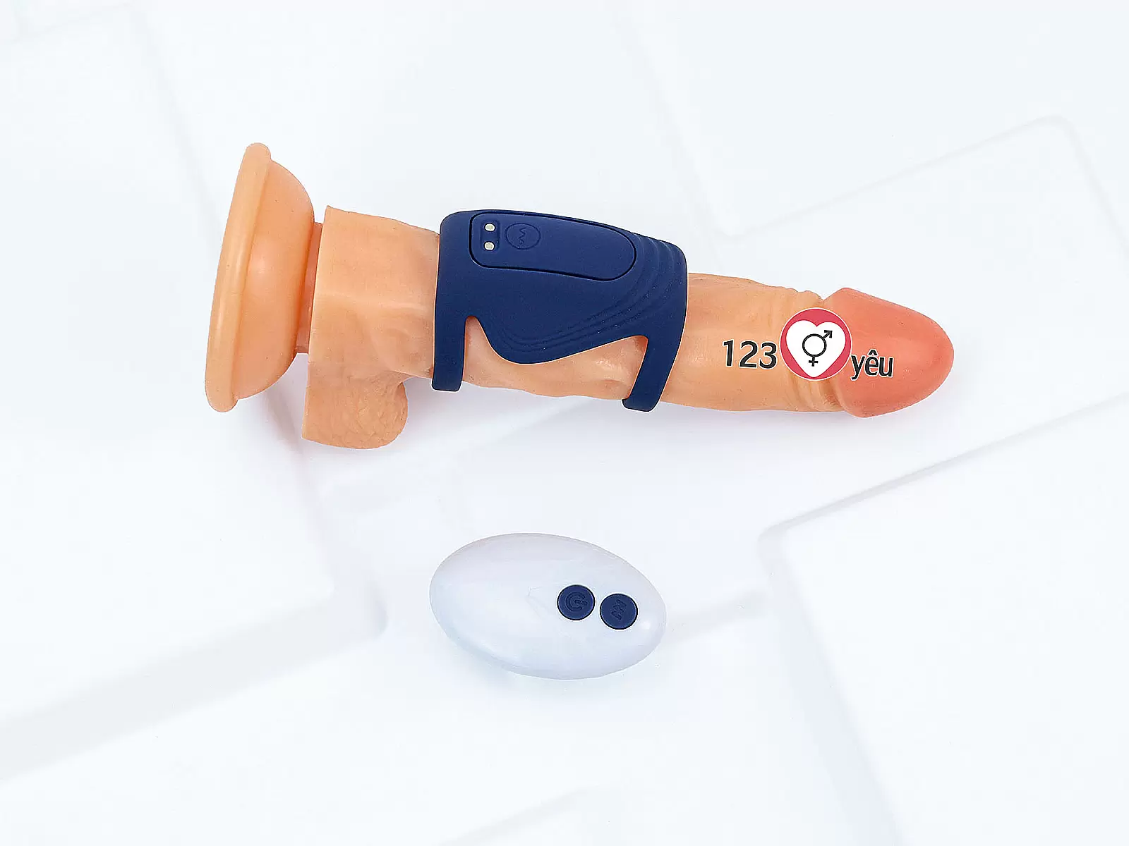 Vòng đeo dương vật Bicyclic Ring kèm điều khiển từ xa (không kèm dương vật giả)