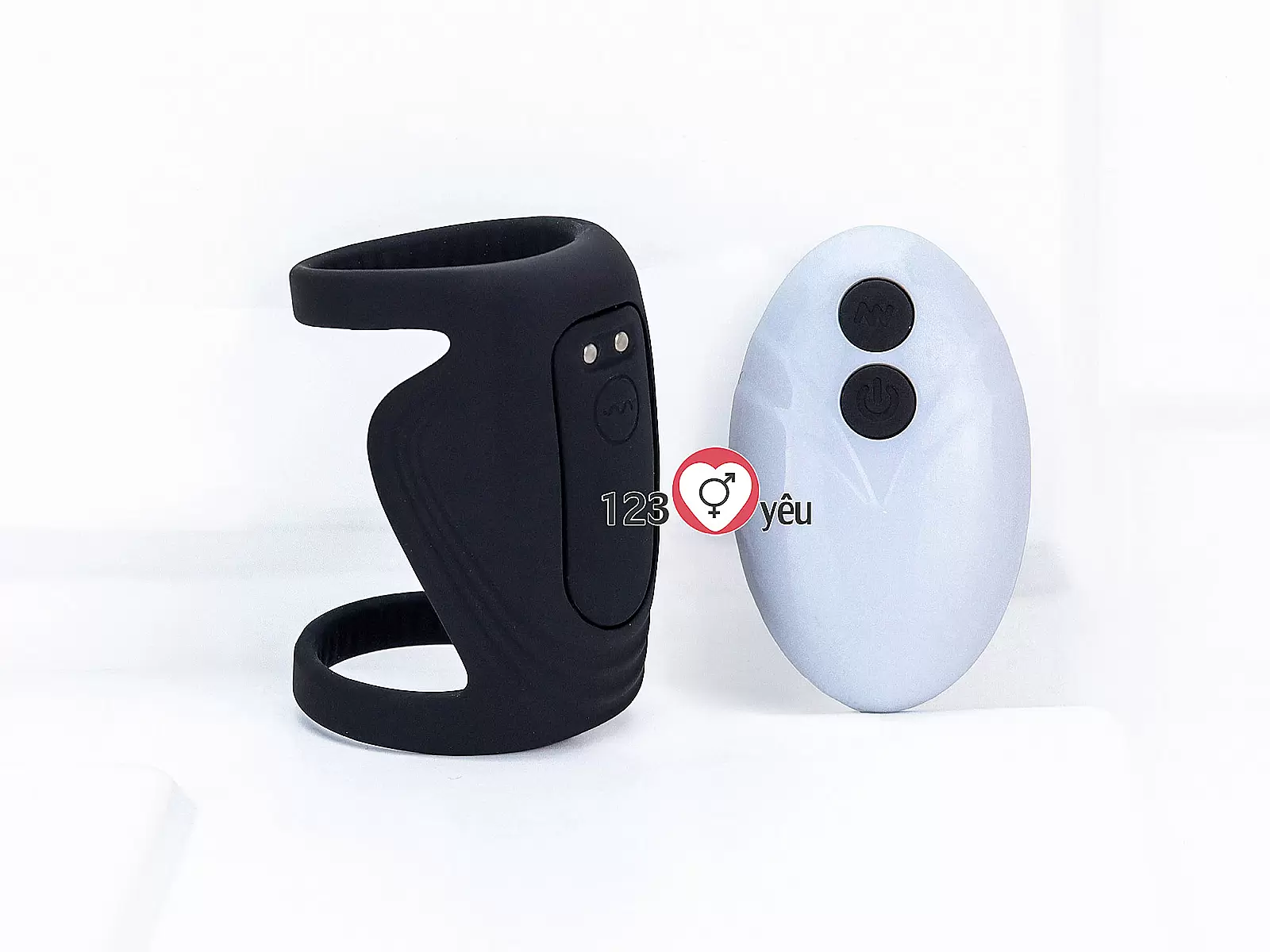 Vòng đeo dương vật Bicyclic Ring kèm điều khiển từ xa (không kèm dương vật giả)