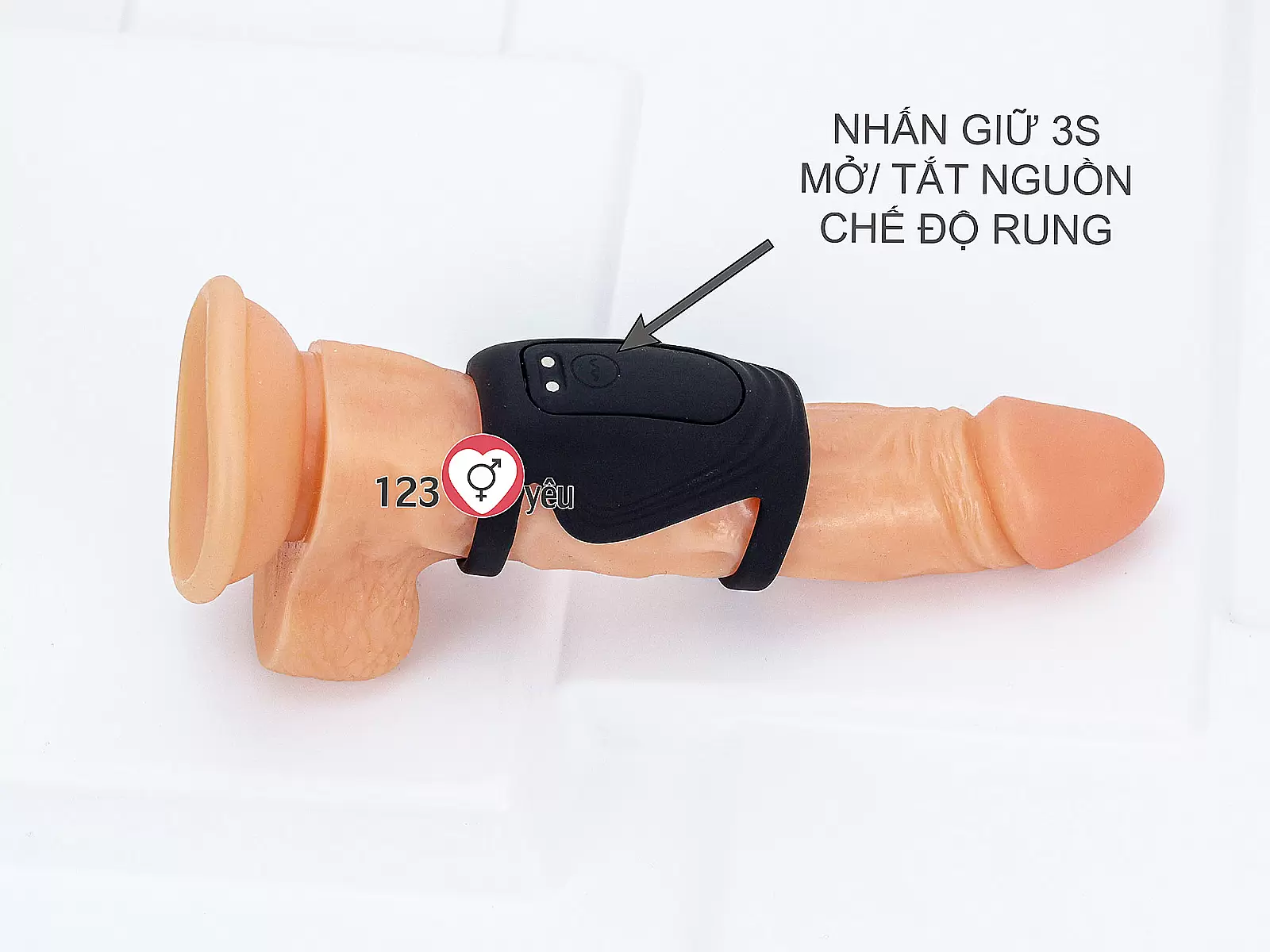 Vòng đeo dương vật Bicyclic Ring kèm điều khiển từ xa (không kèm dương vật giả)