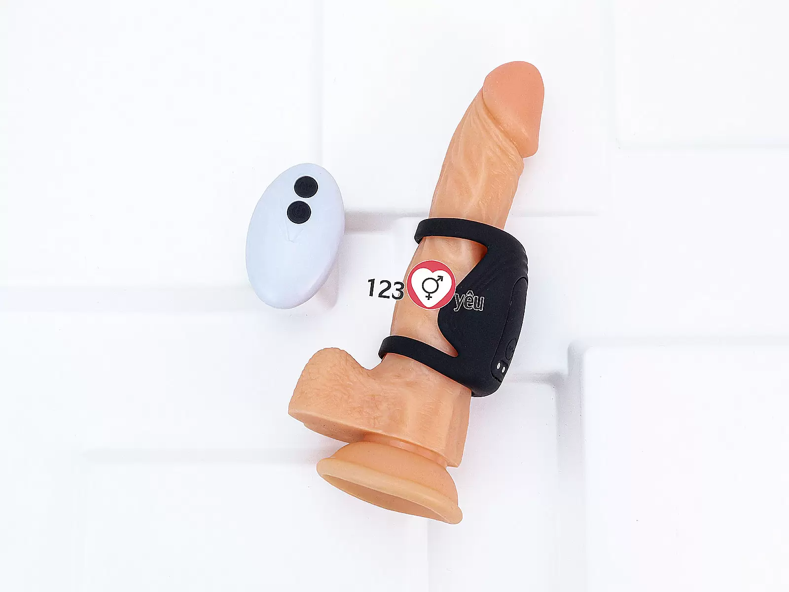 Vòng đeo dương vật Bicyclic Ring kèm điều khiển từ xa (không kèm dương vật giả)