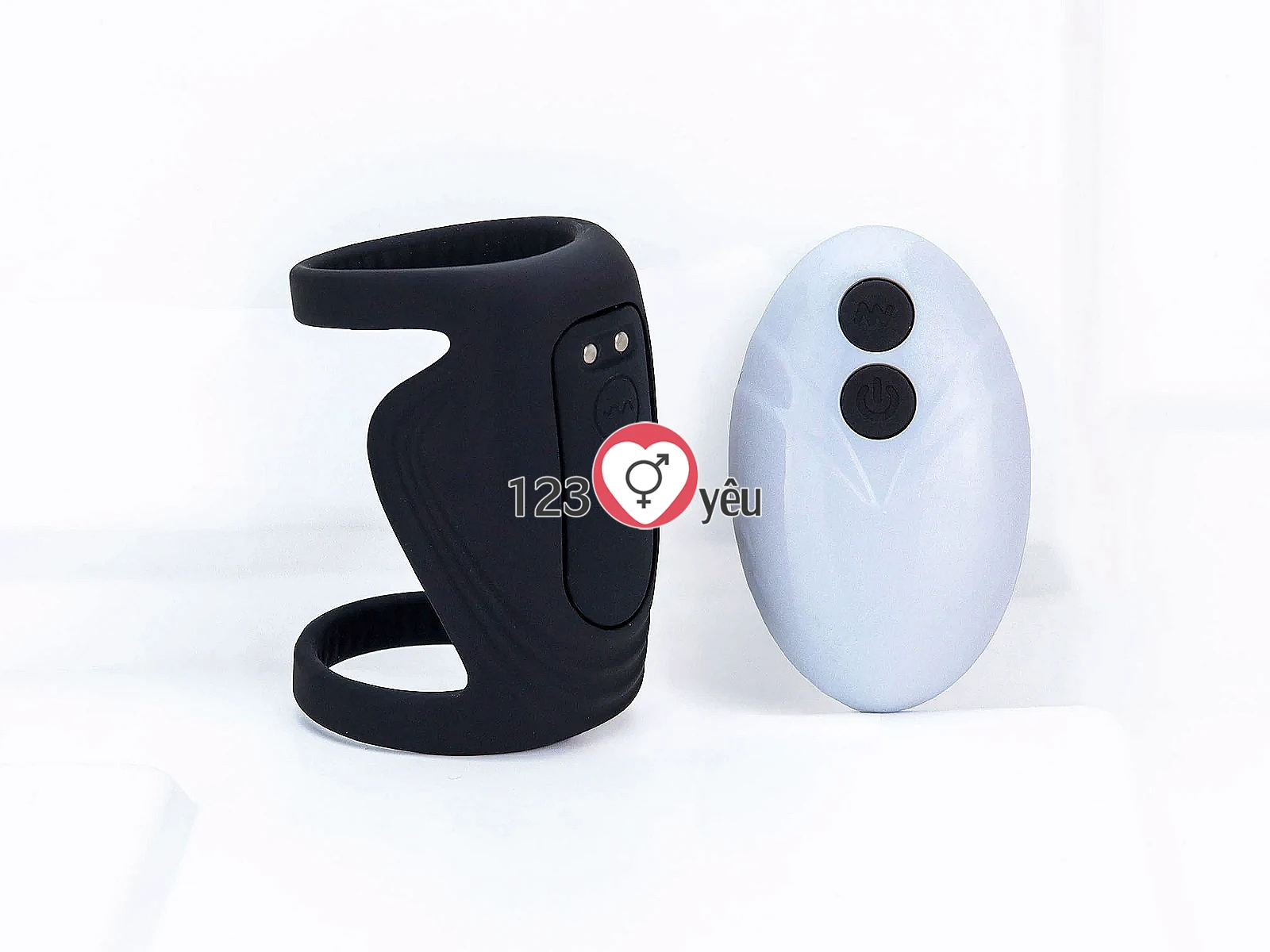 Vòng đeo dương vật Bicyclic Ring kèm điều khiển từ xa (không kèm dương vật giả)