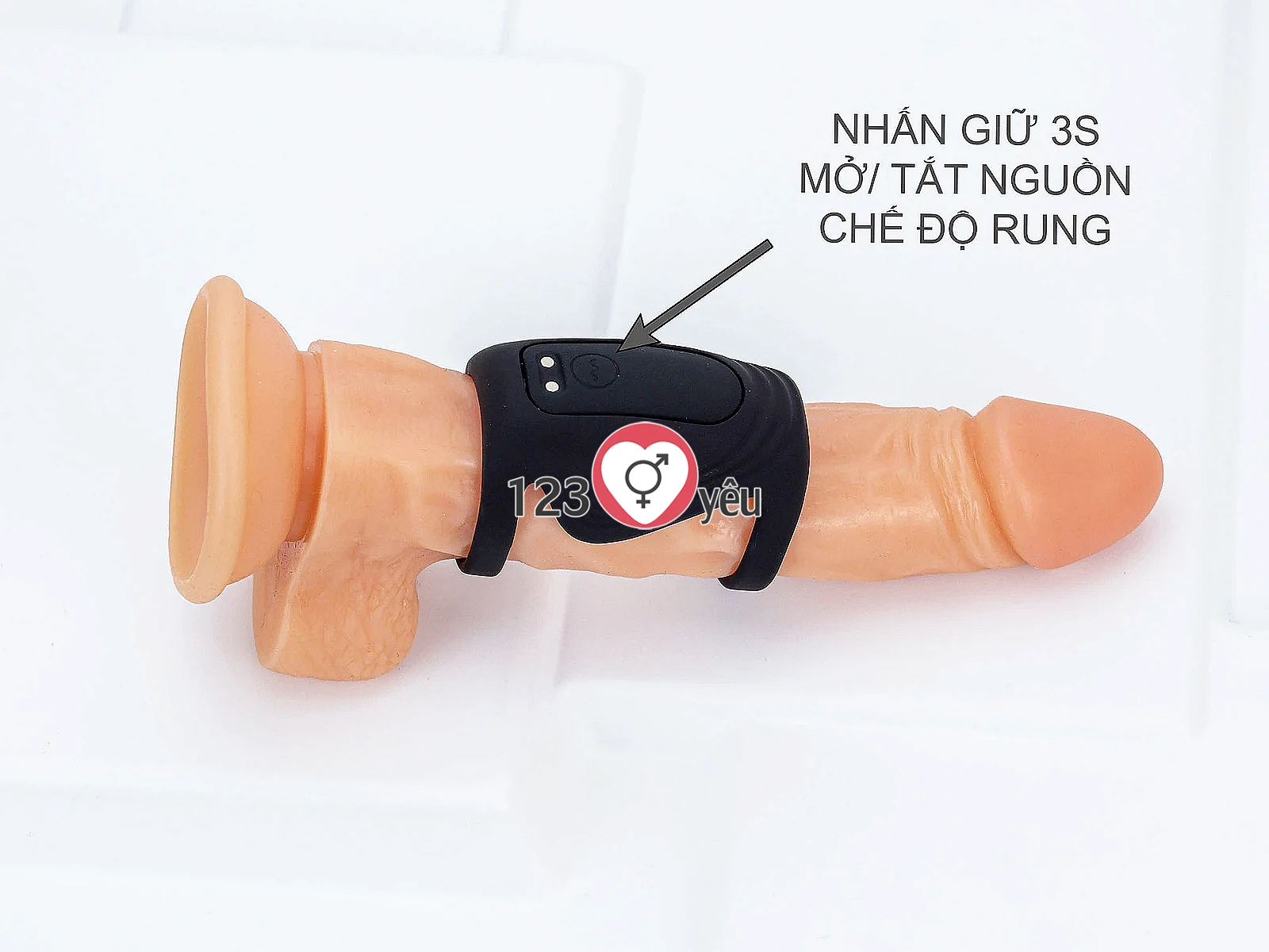 Vòng đeo dương vật Bicyclic Ring kèm điều khiển từ xa (không kèm dương vật giả)