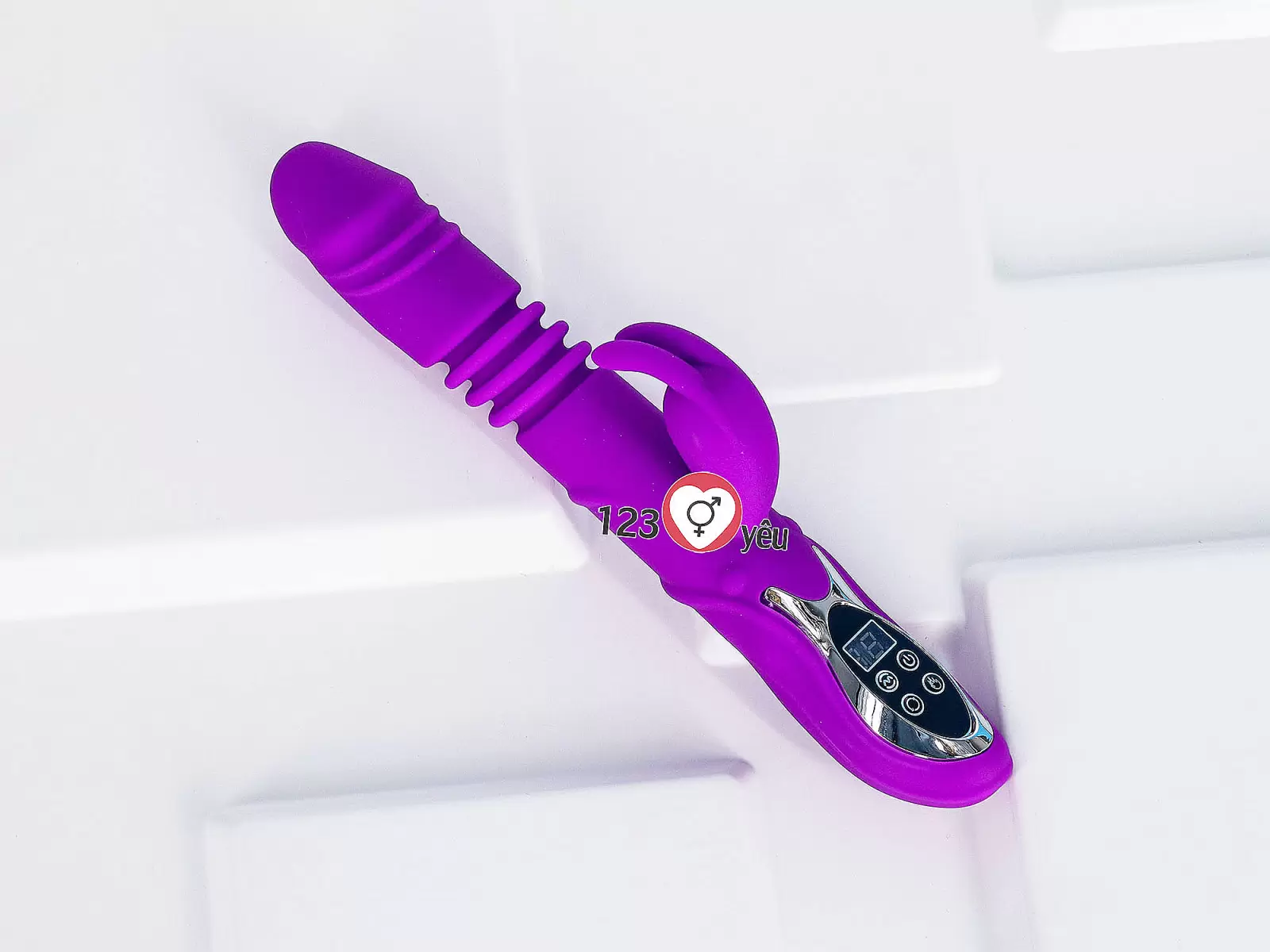 Dương vật giả rung thụt, phát nhiệt Rabbit Vibrator màn hình LCD