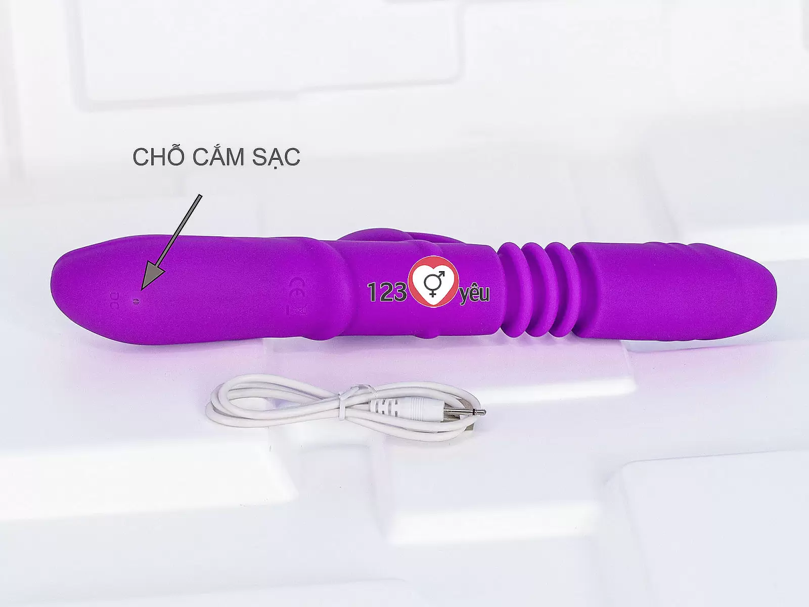 Dương vật giả rung thụt, phát nhiệt Rabbit Vibrator màn hình LCD
