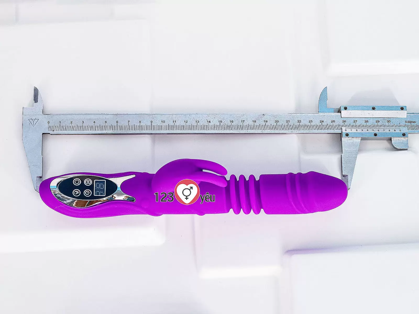 Dương vật giả rung thụt, phát nhiệt Rabbit Vibrator màn hình LCD