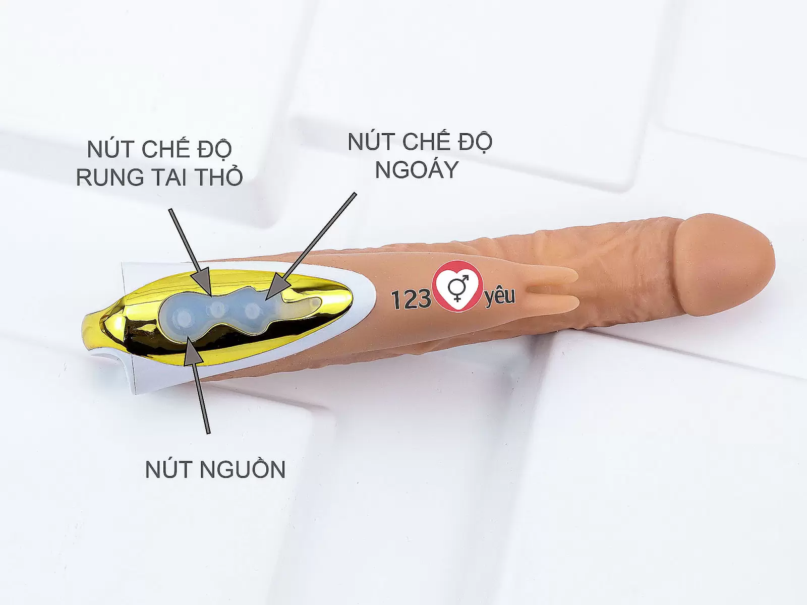 Dương vật giả đa năng Emperor rung ngoáy 360 độ pin sạc