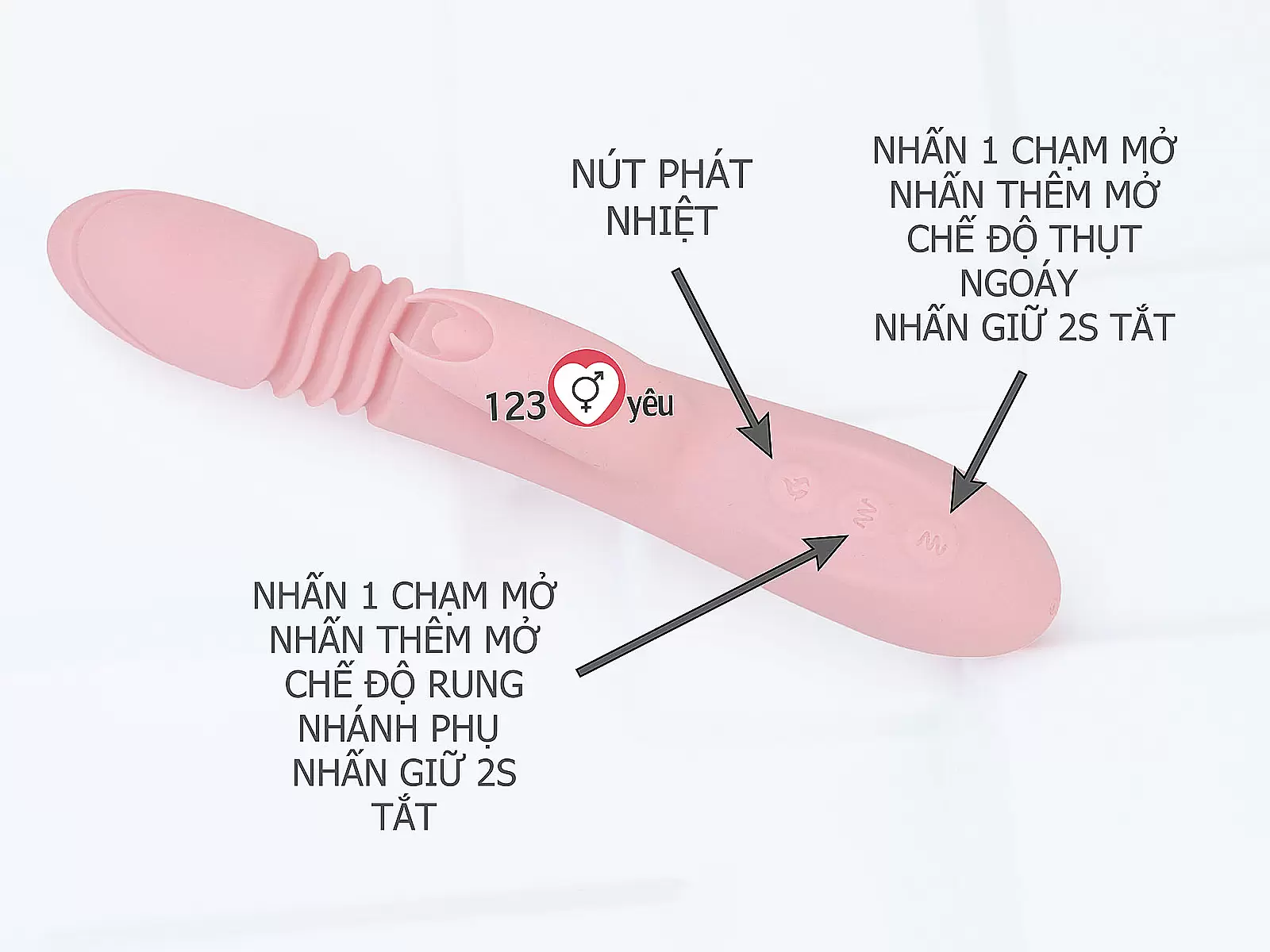 Dương vật giả rung thụt Ella Rod phát nhiệt pin sạc