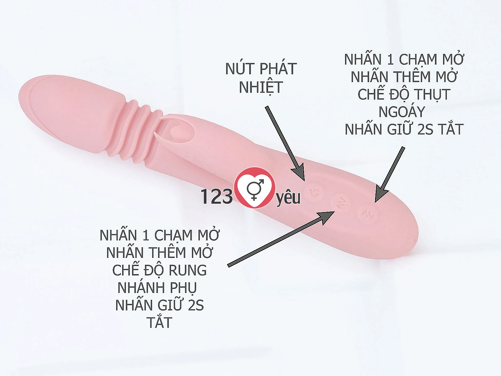 Dương vật giả rung thụt Ella Rod phát nhiệt pin sạc
