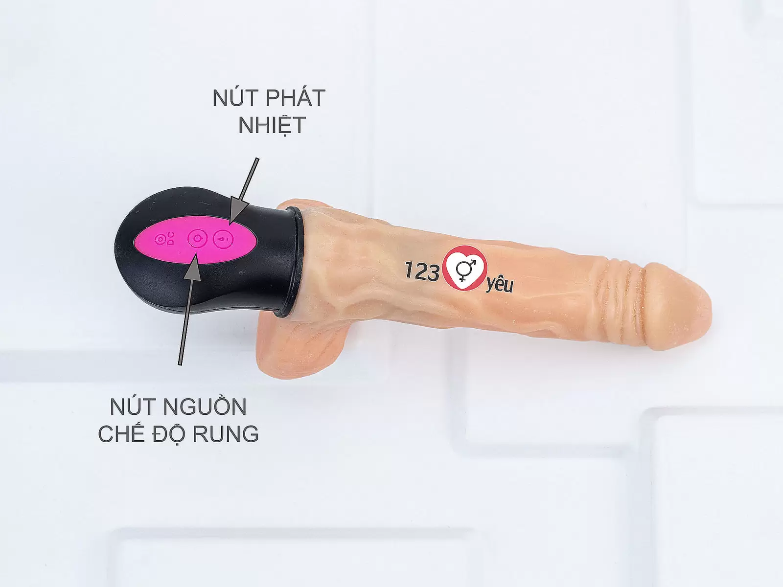 Dương vật giả siêu mềm phát nhiệt 12 chế độ XL912 pin sạc