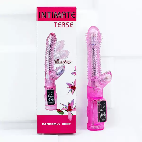 Dương vật giả rung Tease có nhánh kèm gai ma sát kích thích