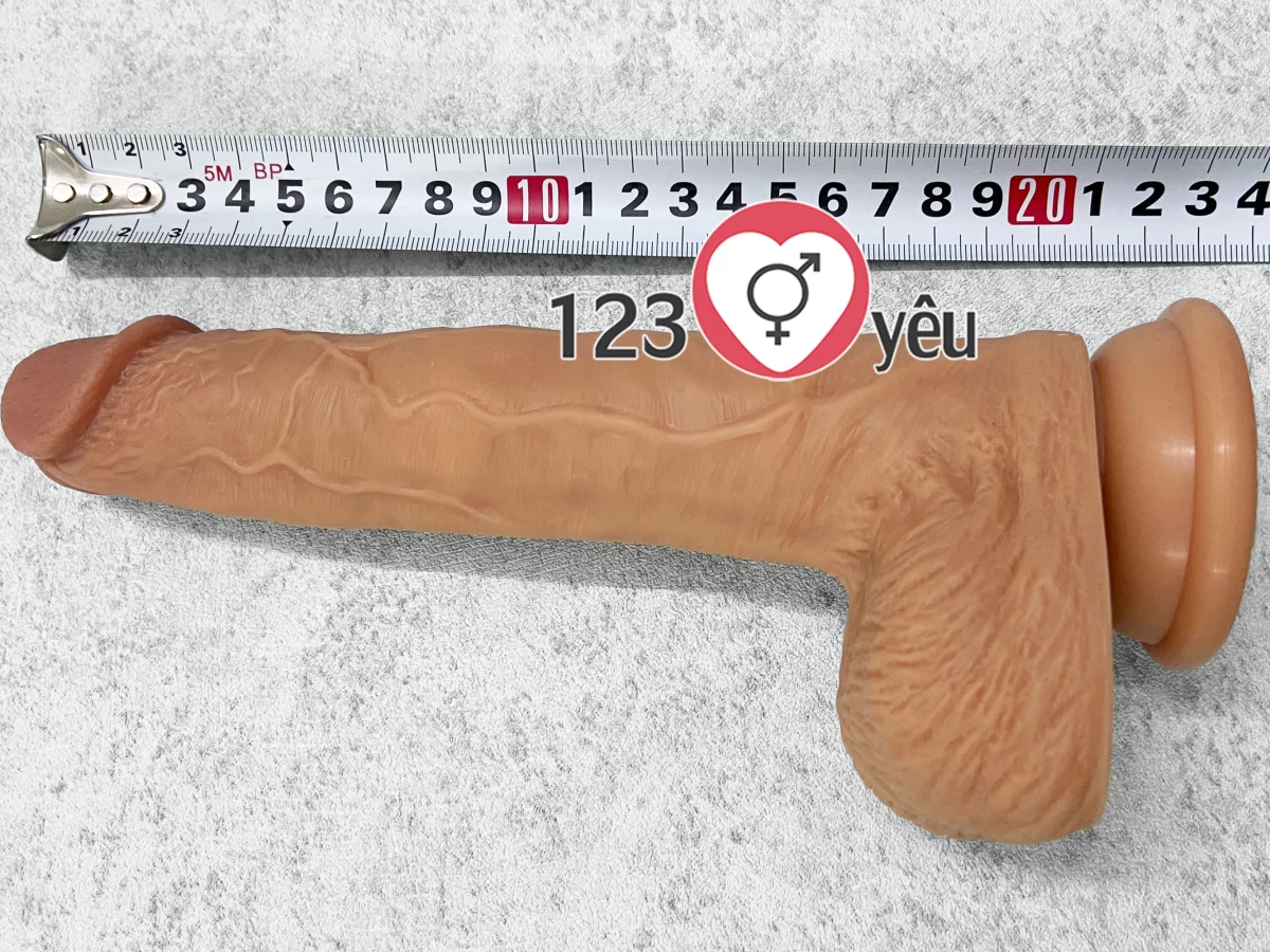 Dương vật giả có đế Real Dildo rung, thụt, phát nhiệt điều khiển từ xa